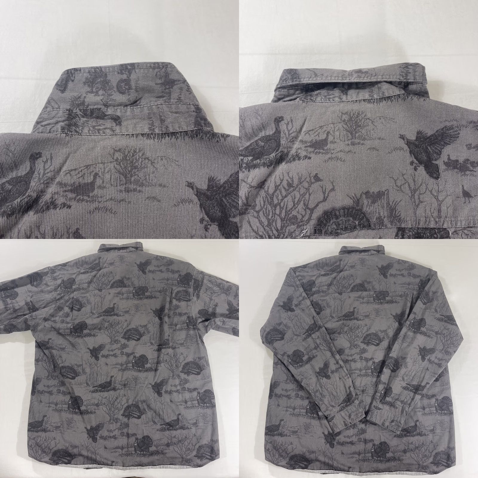 Vintage Columbia Button-Up Shirt Gray 2XL Men's River Lodge AOP Turkey Hunting 100% Cotton Size US XXL / EU 58 / 5 - 11 Thumbnail