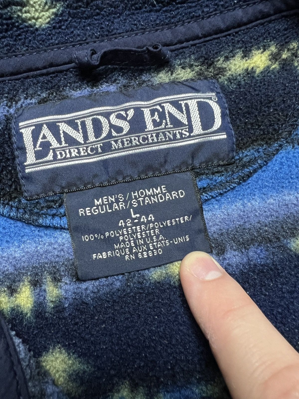 Lands' End Lands End VTG Polartec Teddy Fleece Patagonia Style Jacket Size US L / EU 52-54 / 3 - 8 Thumbnail