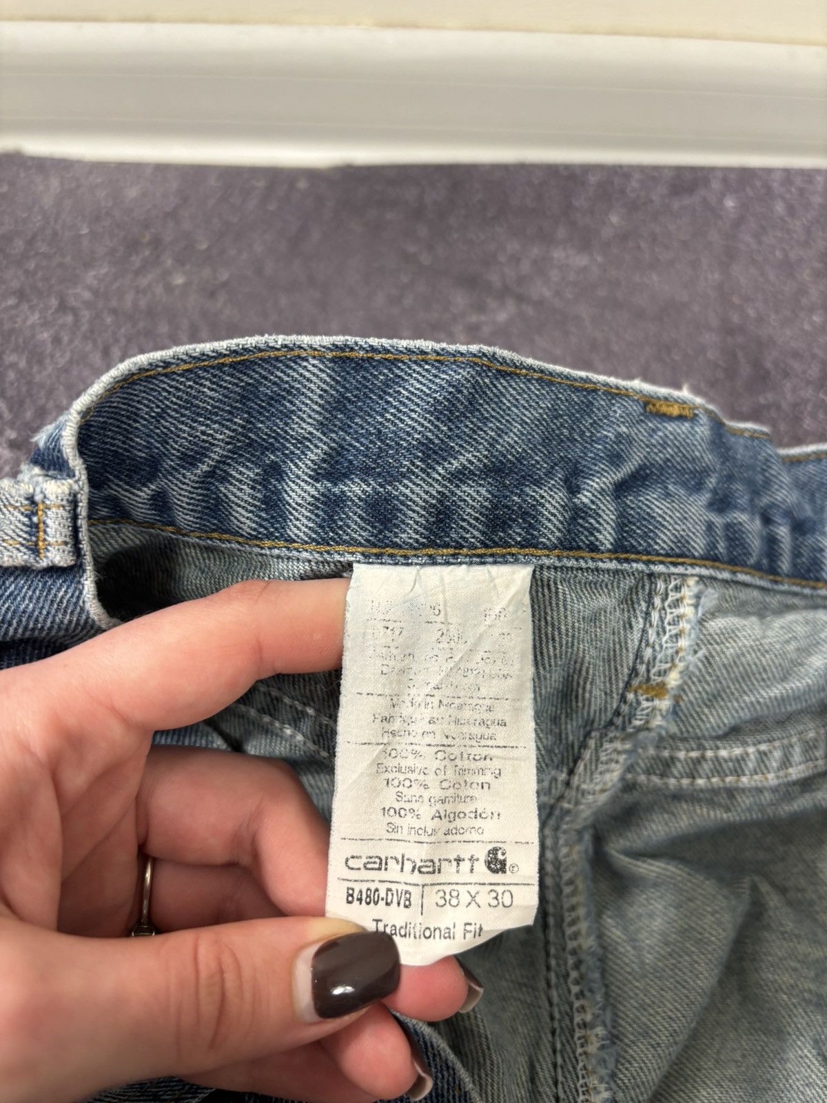 Carhartt Vintage Carhartt Traditional Fit Faded Work Hype Denim Jeans Size US 38 / EU 54 - 13 Thumbnail