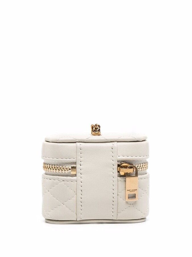 Saint Laurent Paris o1s1wg110924 Size: OS / Gaby Airpods Holder in Cream Size ONE SIZE - 2 Thumbnail