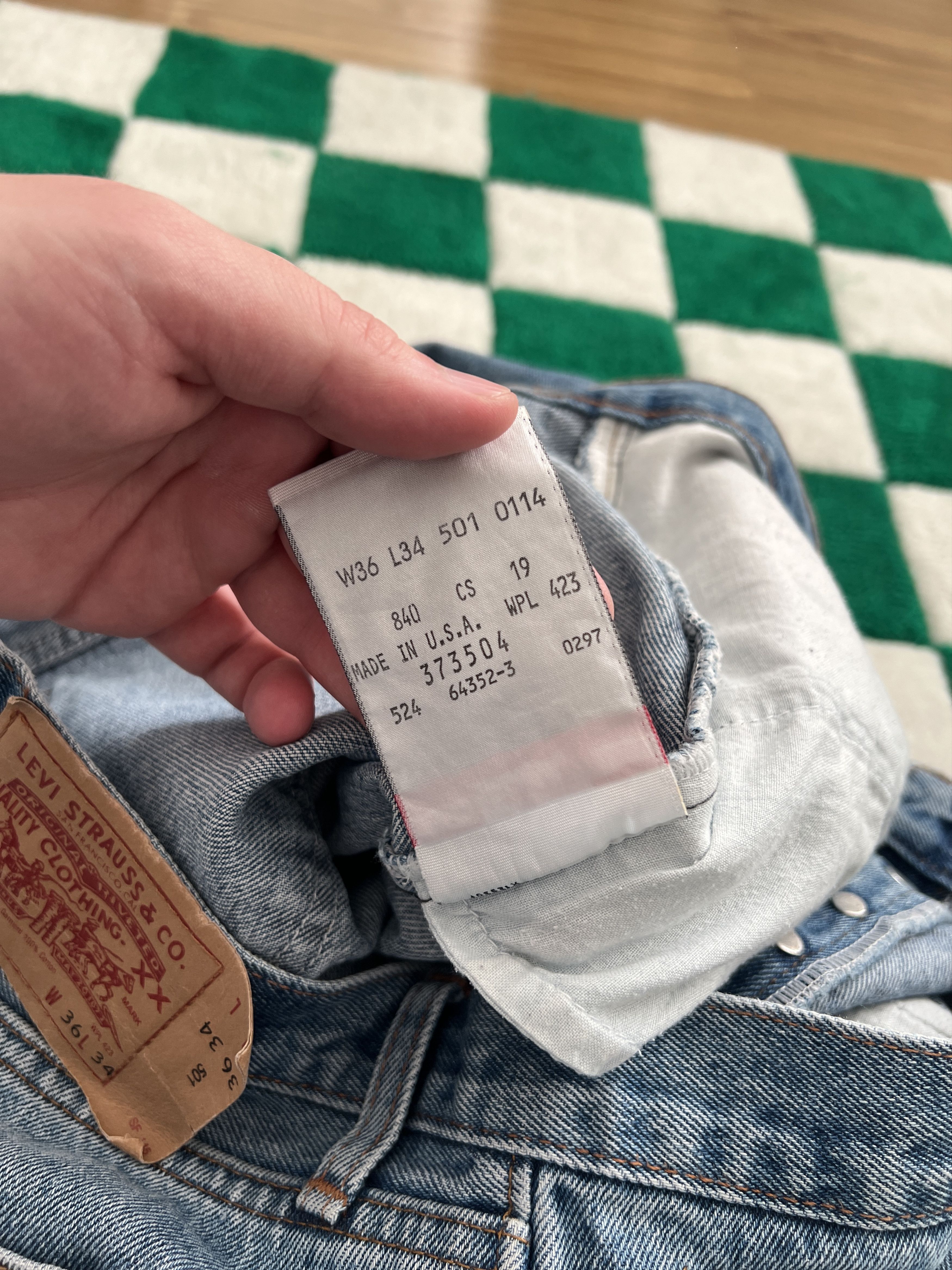 Levi's Vintage 90s Levis 501 Denim Jeans 36x34 Size US 36 / EU 52 - 14 Thumbnail