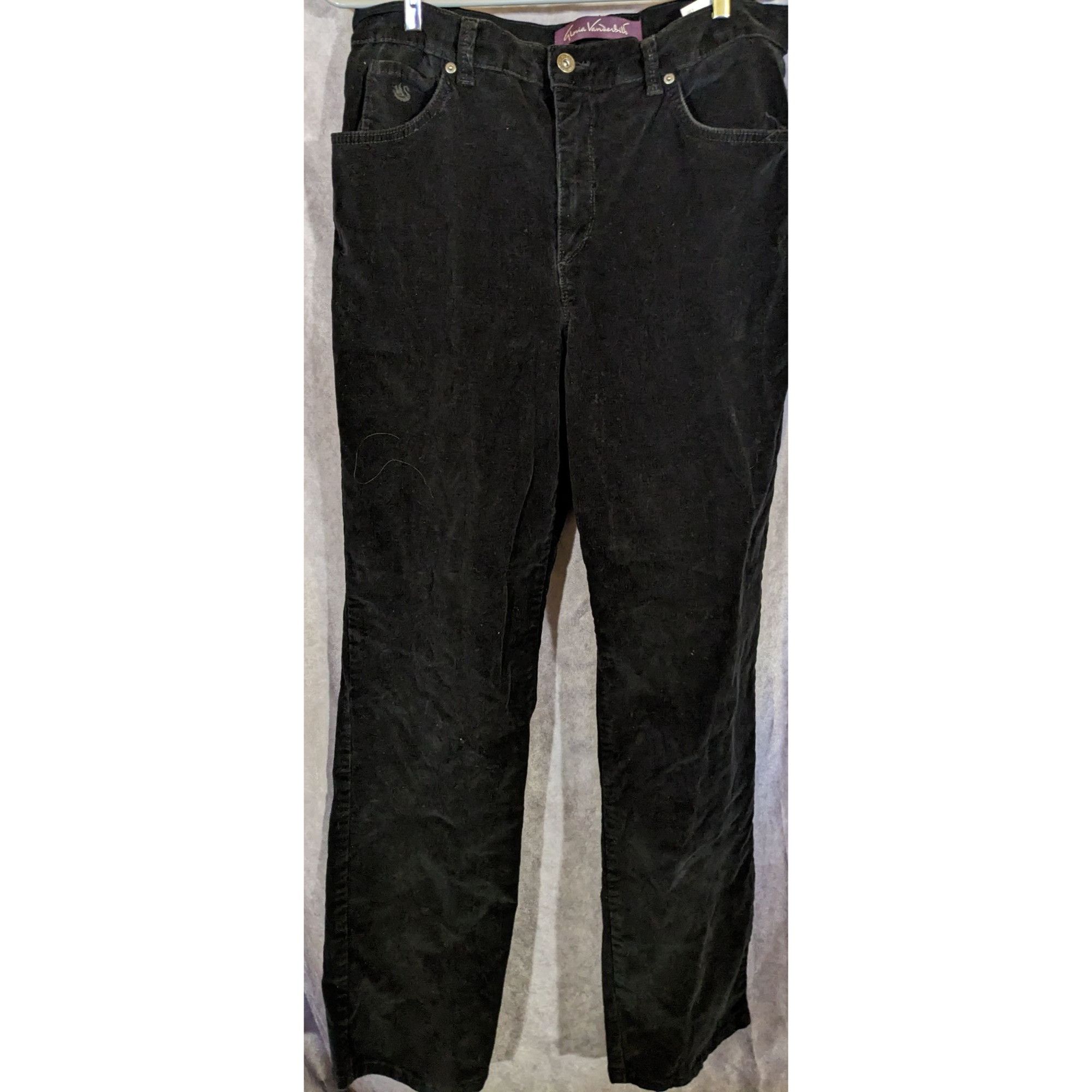 Gloria Vanderbilt Gloria Vanderbilt Black Corduroy Pants With Sparkly Pocket A Size 34" / US 12 / IT 48 - 1 Thumbnail