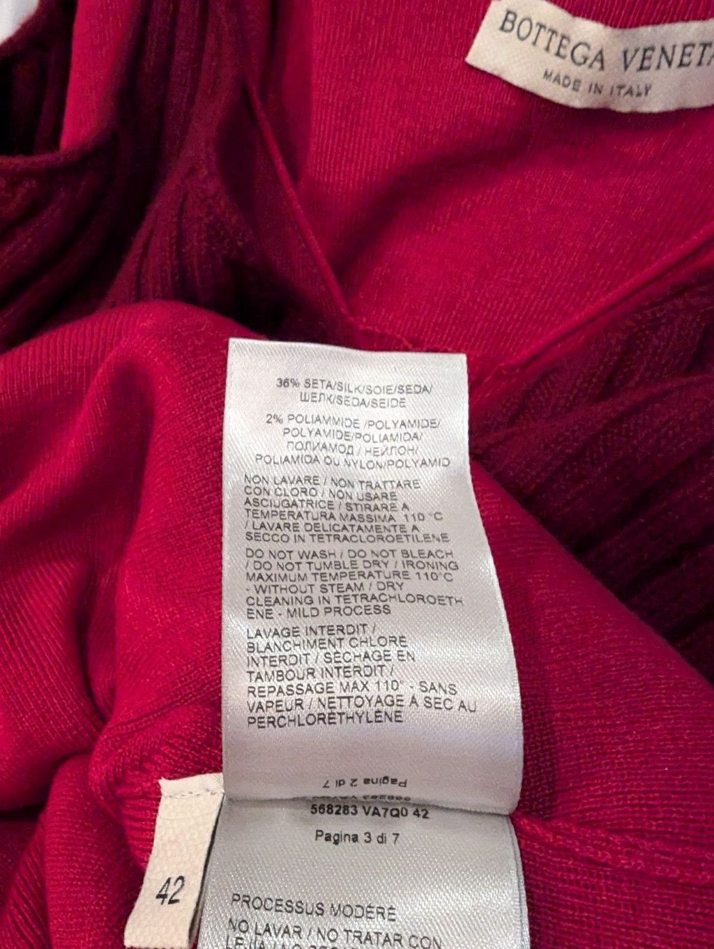 Bottega Veneta Bottega Veneta Double Layer Cashmere & Silk Top Size 42 NWT Size M / US 6-8 / IT 42-44 - 10 Thumbnail