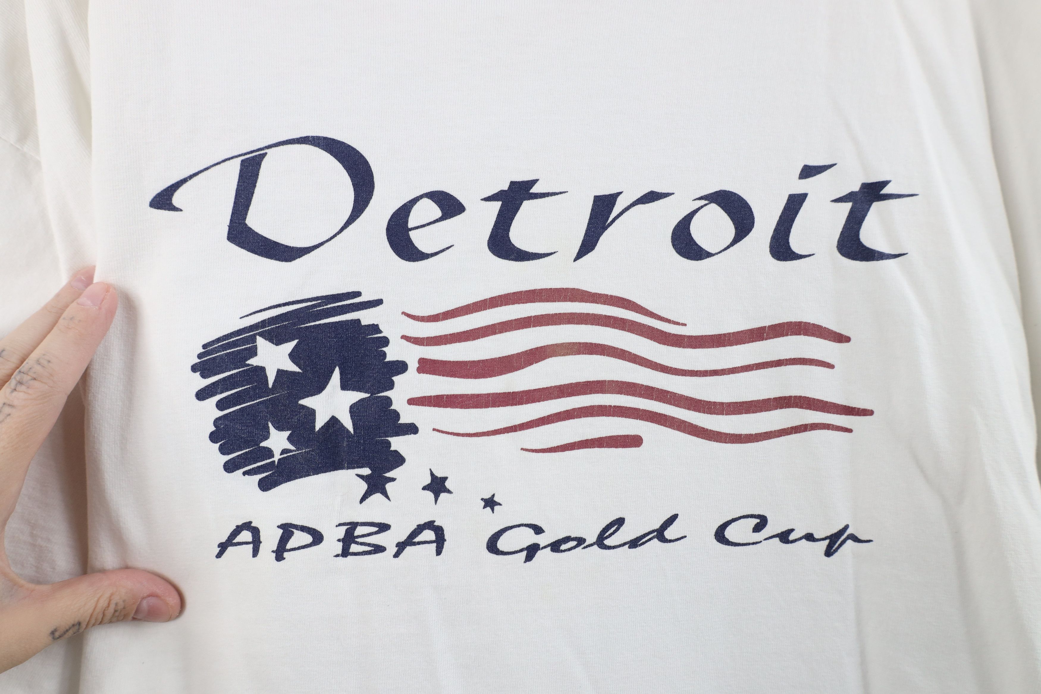 Vintage Vintage 90s Streetwear Cup Boat Racing T-Shirt White USA Size US XXL / EU 58 / 5 - 4 Thumbnail
