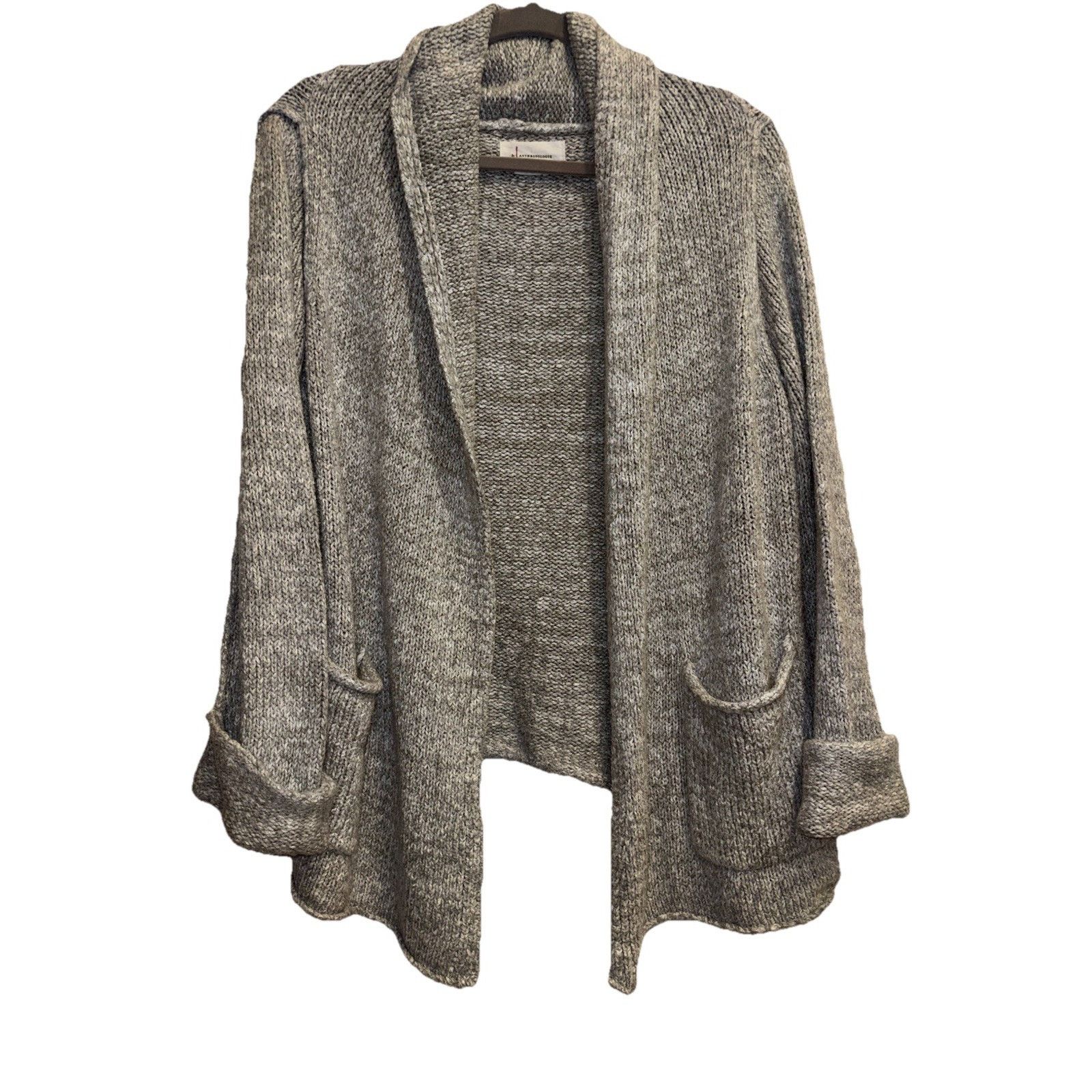 Anthropologie Anthropologie Women's Cardigan Sweater Gray Size XS Size XS / US 0-2 / IT 36-38 - 2 Thumbnail