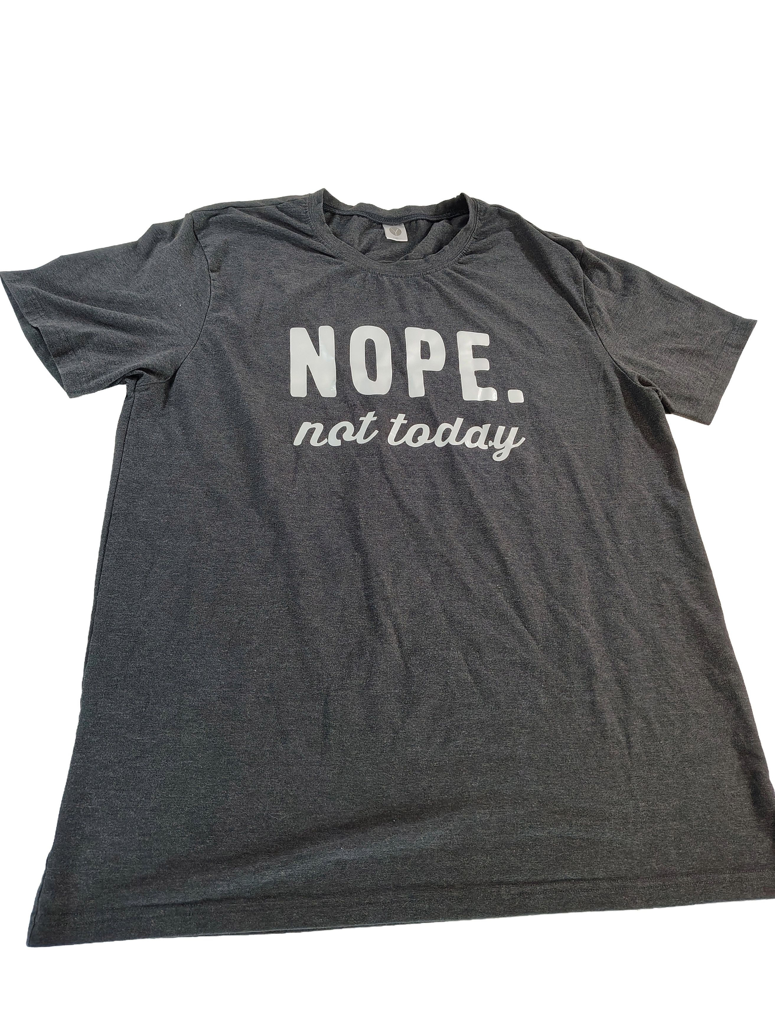 Other Men's XXL Dark Grey "Nope. Not Today" Graphic T-Shirt Size US XXL / EU 58 / 5 - 1 Thumbnail
