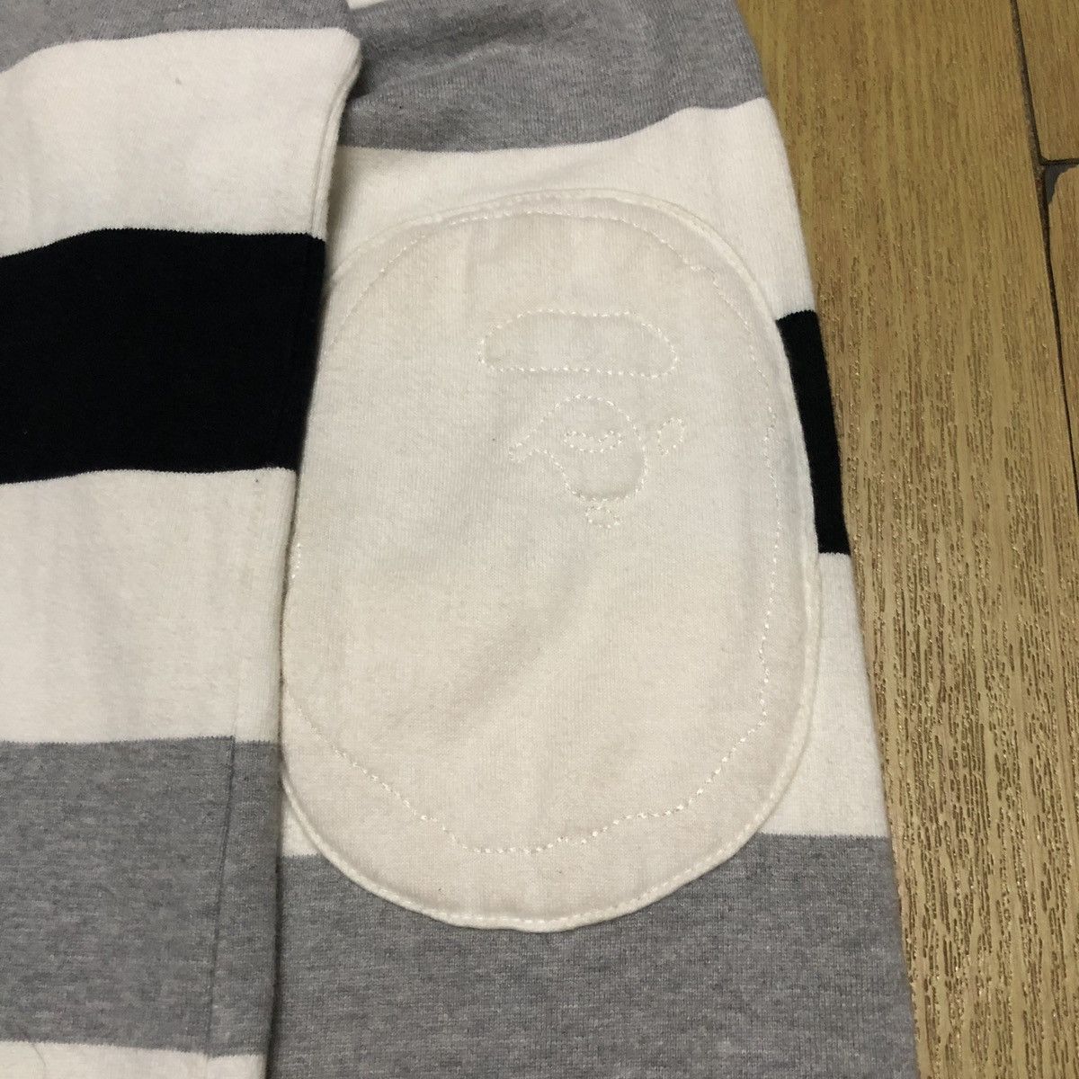 Bape A Bathing Ape Bape Crest Striped Polo Rugby Longsleeve Size US M / EU 48-50 / 2 - 8 Thumbnail