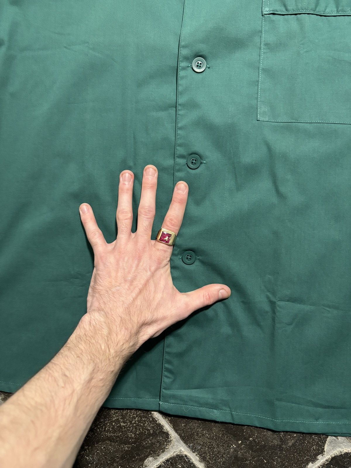 Vintage 1990s Vintage Pajamas Set Dark Green Matching 2 Piece Suit Size US 34 / EU 50 - 6 Thumbnail