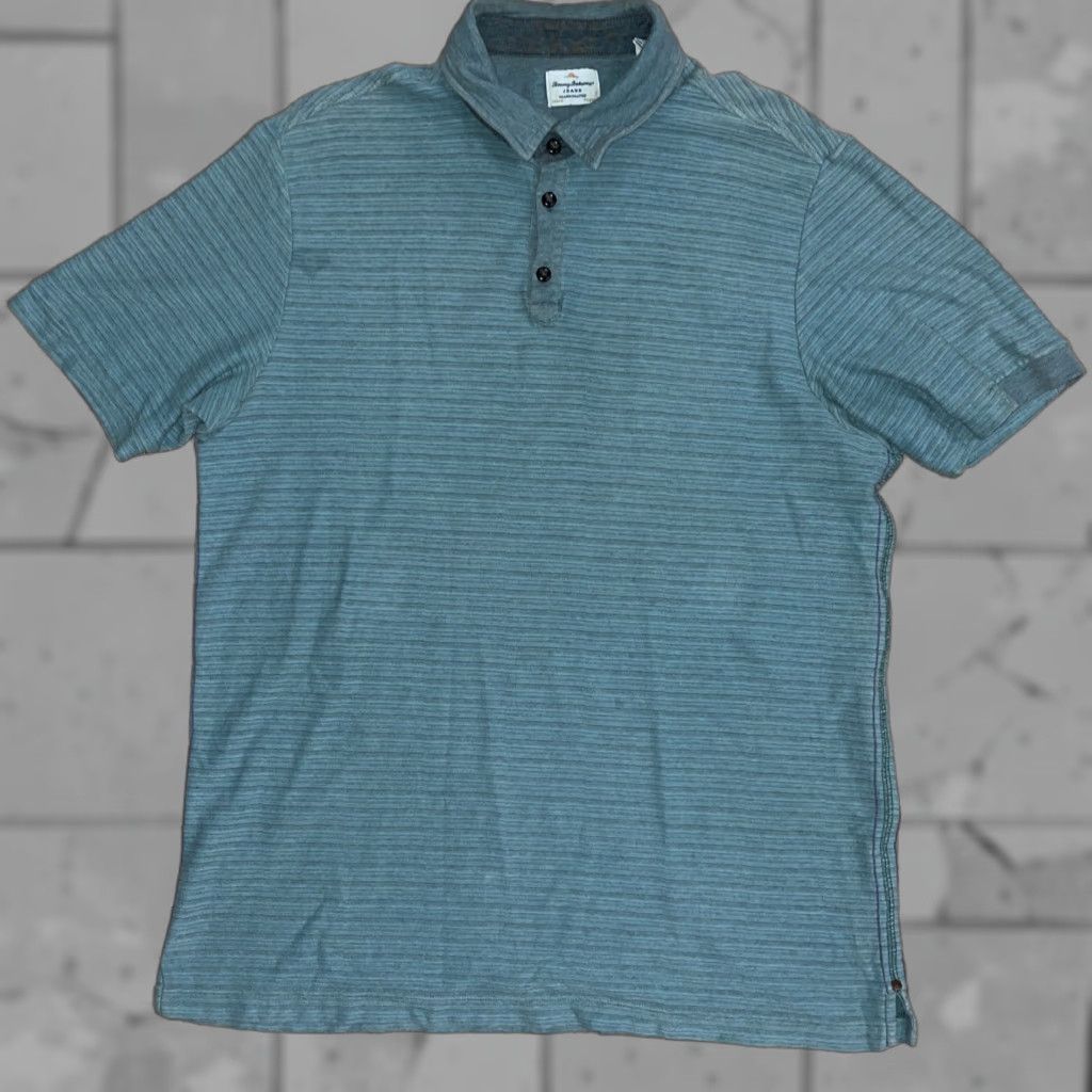 Tommy Bahama Tommy Bahama Island Crafted Blue Polo Shirt Mens L Size US L / EU 52-54 / 3 - 1 Thumbnail
