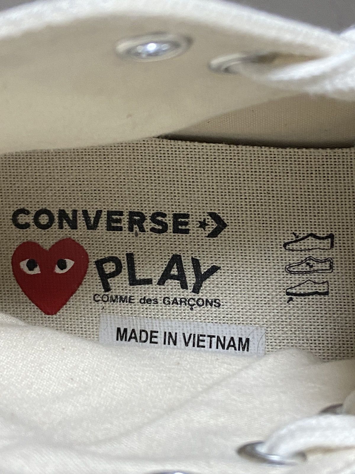 Comme des Garcons PLAY × Converse × Vintage Play Come Des Garcons Converse Unisex Vintage HiTop Sneakers Size US 8.5 / EU 41-42 - 12 Thumbnail