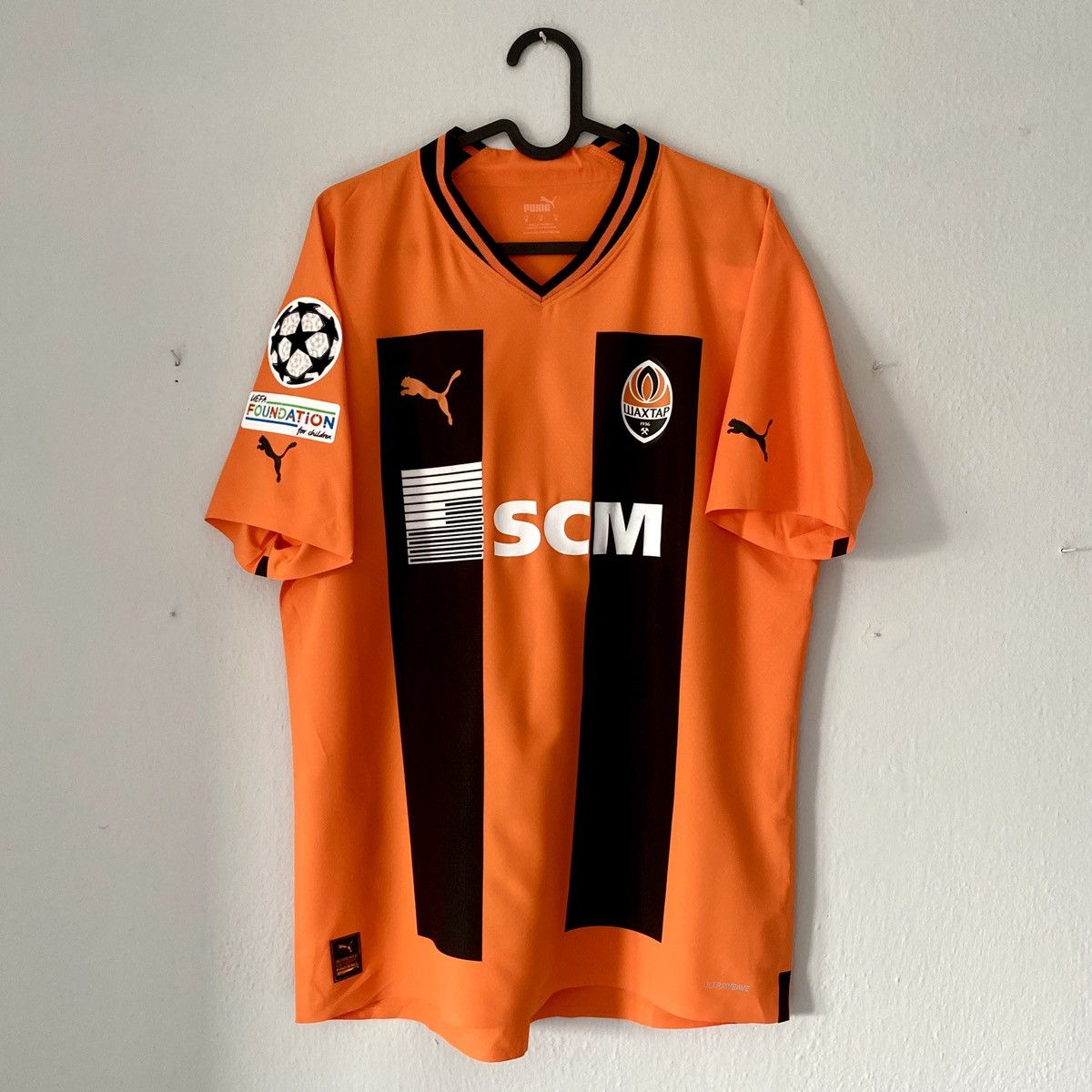 Puma 2022 2023 GAME ISSUE Shakhtar Mudryk Puma Home Soccer Jersey Size US M / EU 48-50 / 2 - 6 Thumbnail