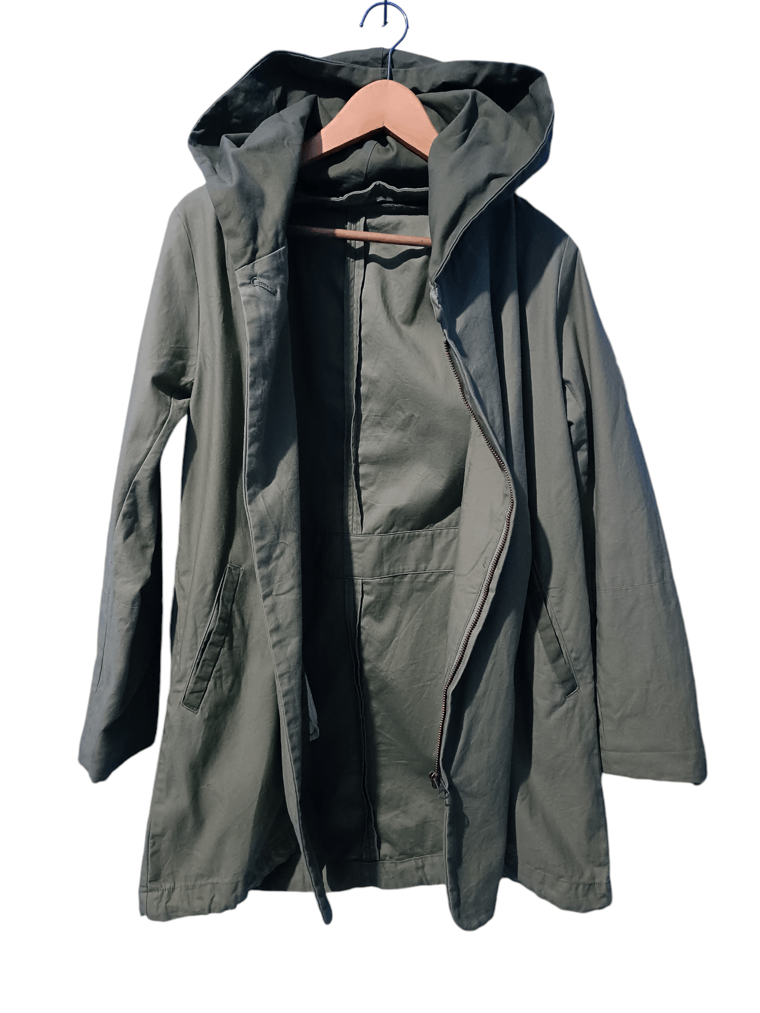 Japanese Brand Asymmetrical Front Cotton Fishtail Parka Jacket Size US L / EU 52-54 / 3 - 1 Thumbnail
