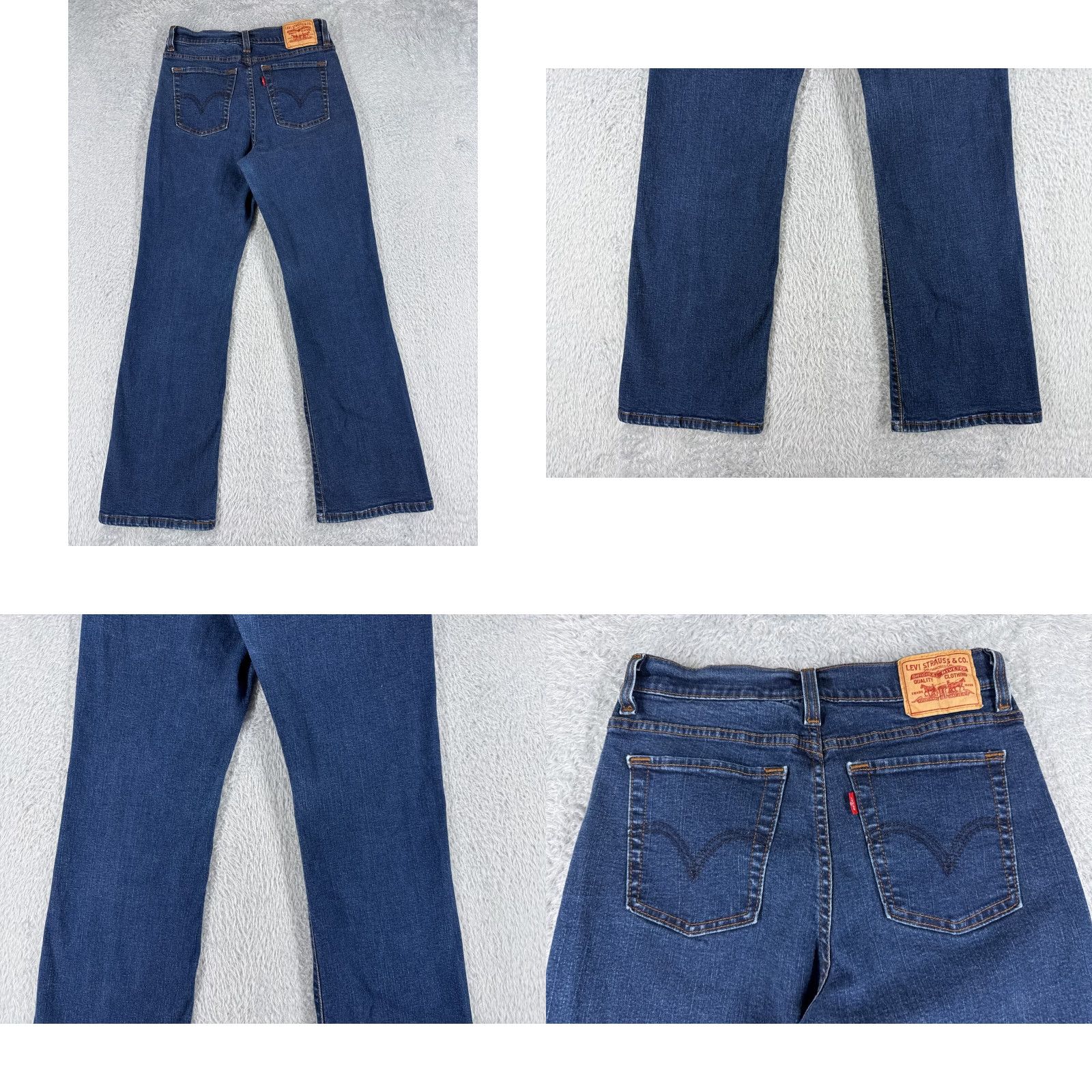 Levi's Levi's 512 Jeans Woman Regular 25x28 Blue Denim Slimming 8 Mid Rise 5-Pocket Button Zipper Size 30" / US 8 / IT 44 - 9 Thumbnail