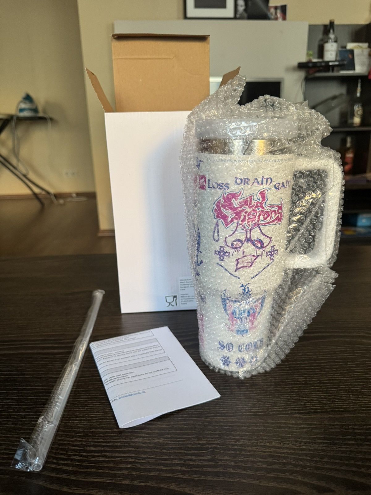 Drain Gang × Sad Boys BLADEE White Cold Visions Tumbler Size ONE SIZE - 4 Thumbnail