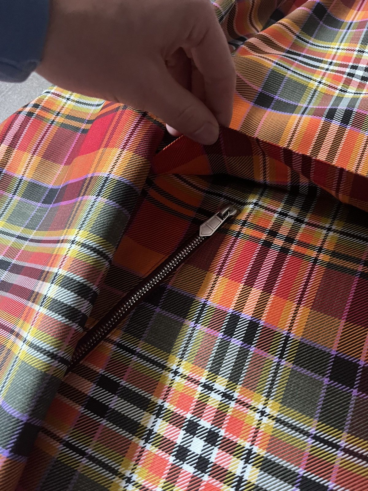 Hermes Hermes F/W 2021 runway jacket checkered halfzip orange Size US M / EU 48-50 / 2 - 7 Thumbnail