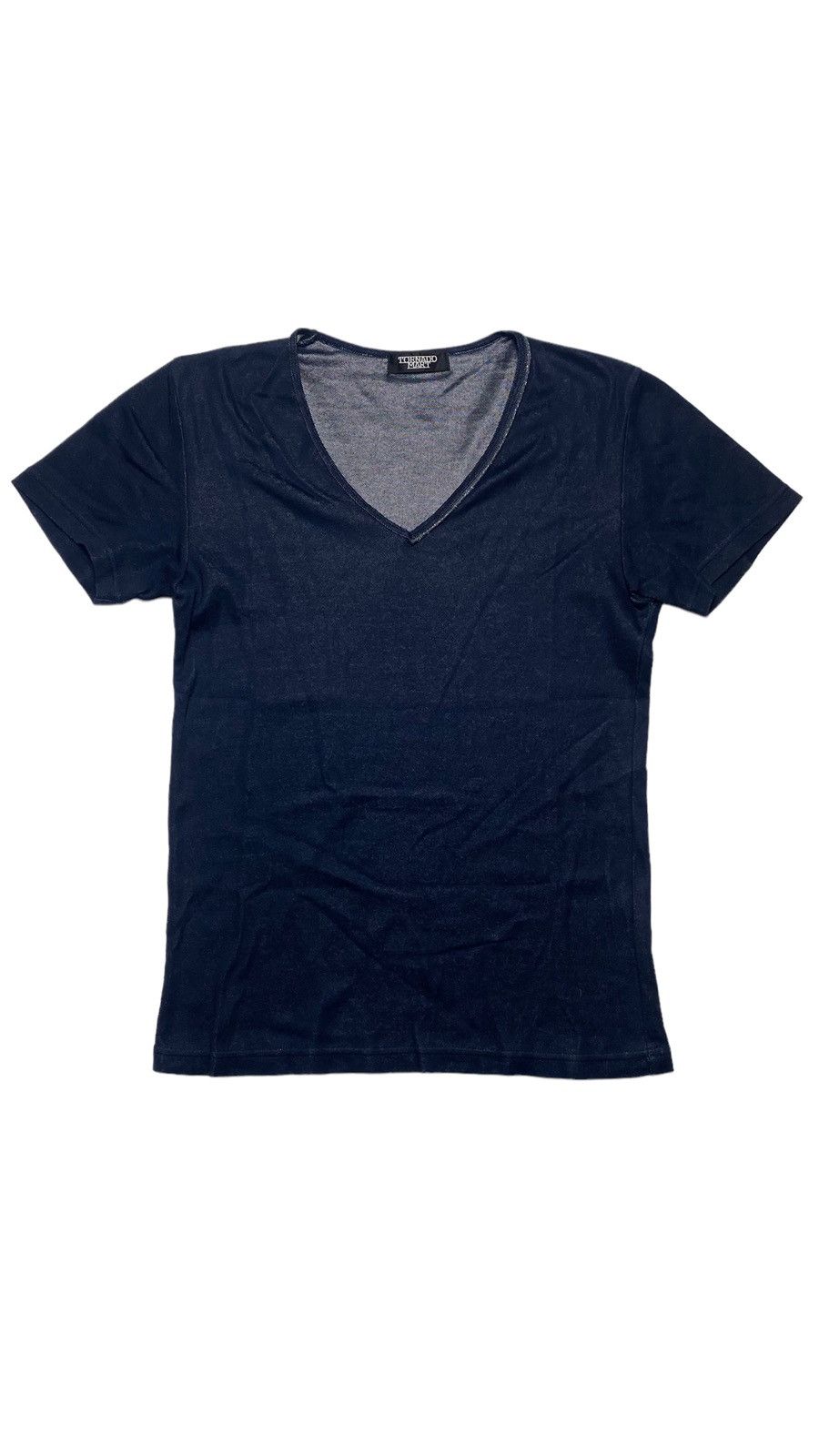 PPFM 2000s Tornado Mart - Iridescent Blue Silver V Neck T-Shirt Size US M / EU 48-50 / 2 - 2 Thumbnail