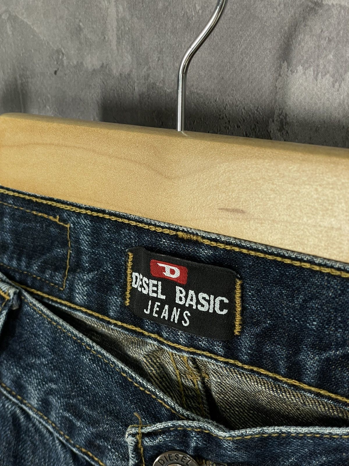 Diesel × Vintage Y2K Vintage Diesel Embroidered Logo Distressed Denim Jeans Size US 34 / EU 50 - 7 Thumbnail