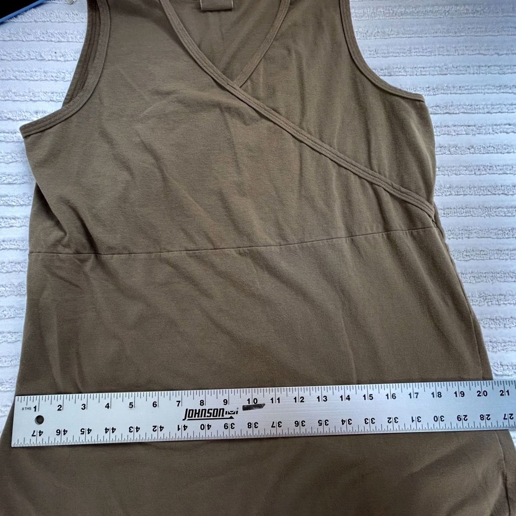 Vintage VINTAGE Barclay Women's Surplice Neck Tunic Tank Top Sleeveless Brown 1 Brown Sleeveless Knit Top Women Tunic Size XS / US 0-2 / IT 36-38 - 7 Thumbnail