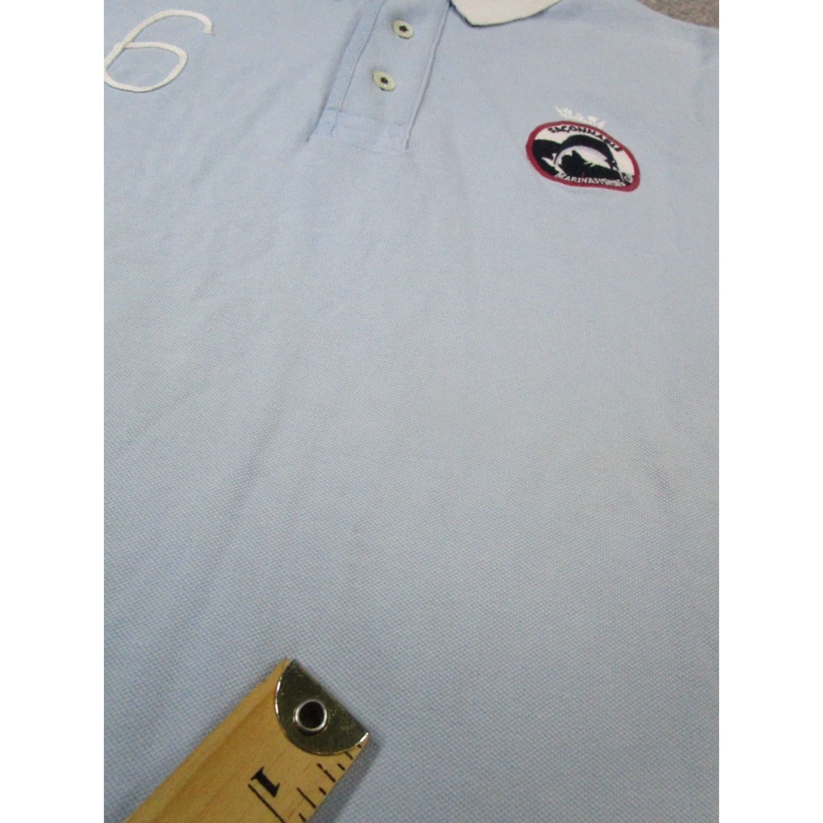 Faconnable Façonnable Polo Shirt Mens M Blue White Cotton Knit Short Sleeve Golf Shirt Regular Fit Size US M / EU 48-50 / 2 - 5 Thumbnail