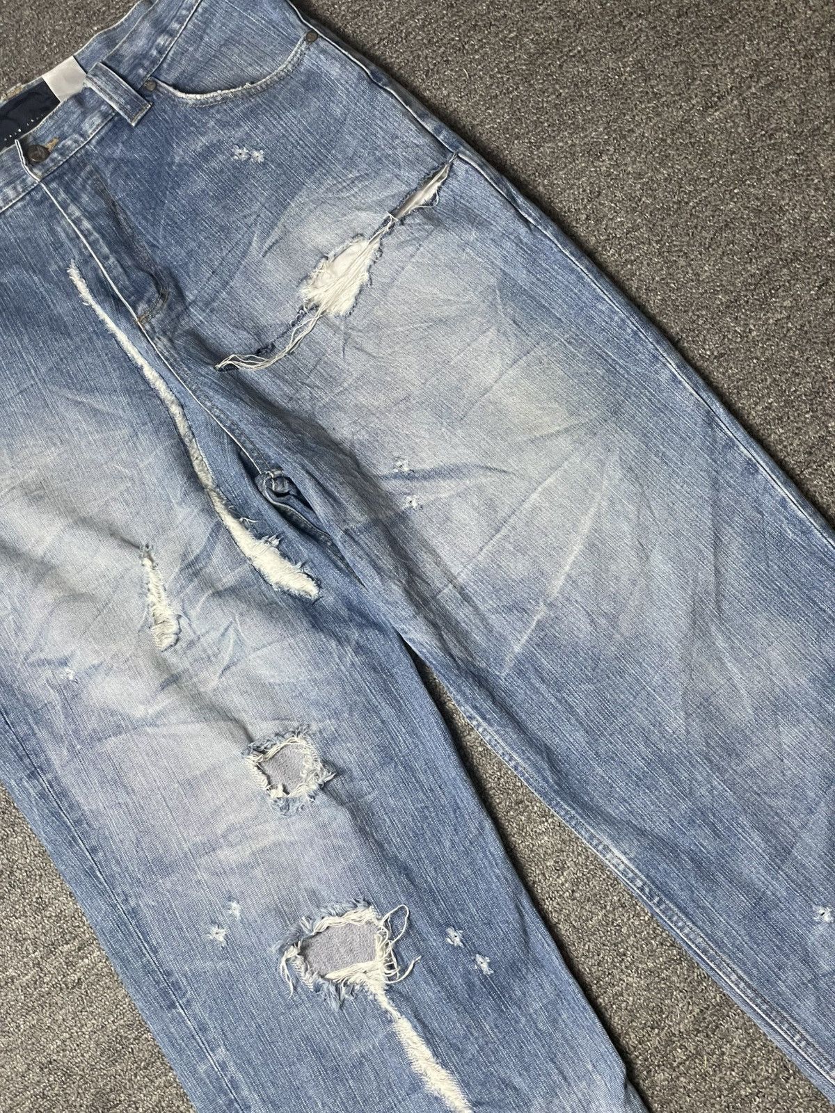 Karl Kani × Vintage Vintage KARL KANI Distressed Denim Ripped Jeans (111) Size US 37 - 3 Thumbnail