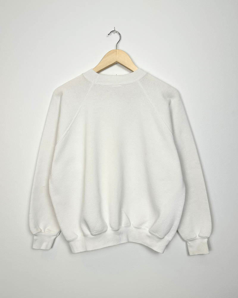 Vintage Vintage 80's Blank White Women's Crewneck Sweatshirt Medium Size M / US 6-8 / IT 42-44 - 3 Thumbnail