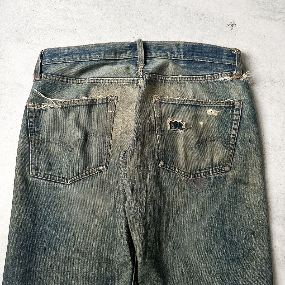 Levi's 70’s Vintage Levis THRASHED Dirt Wash Denim Size US 33 - 8 Thumbnail