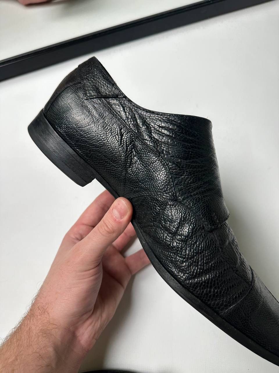 Paciotti Cesare Paciotti Black Embossed Reptile Texture Vintage Shoes Size US 9 / EU 42 - 11 Thumbnail