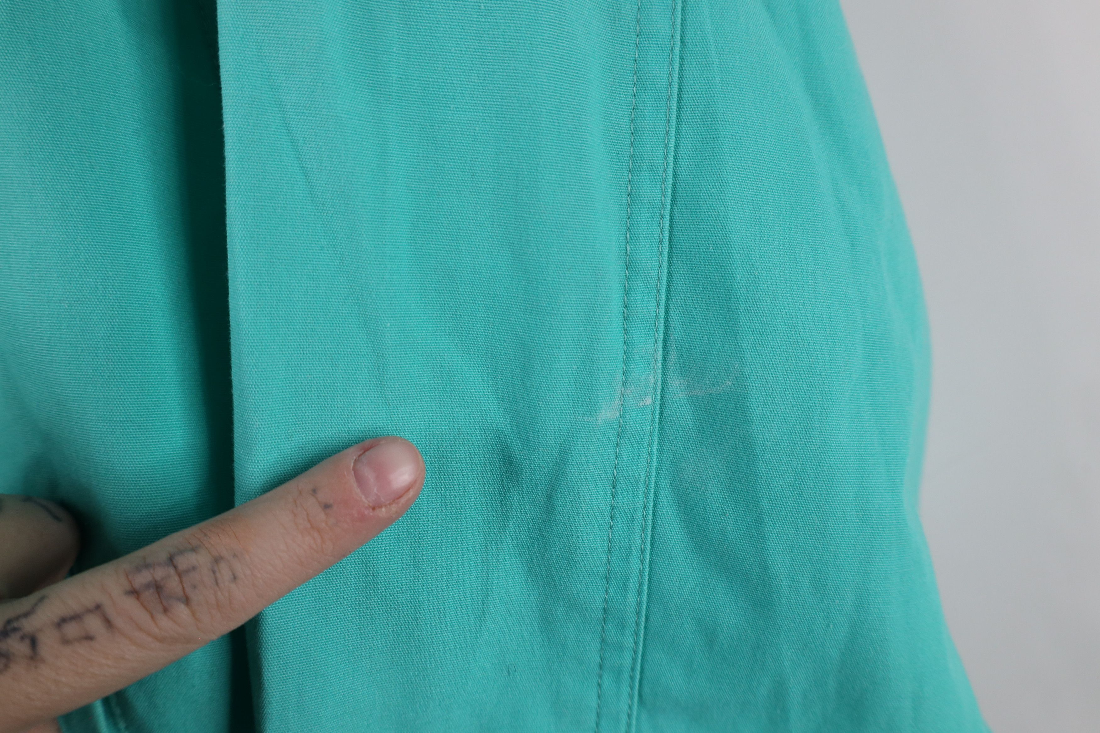 Vintage Vintage 90s Streetwear Blank Full Zip Bomber Jacket Teal Size XL / US 12-14 / IT 48-50 - 4 Thumbnail