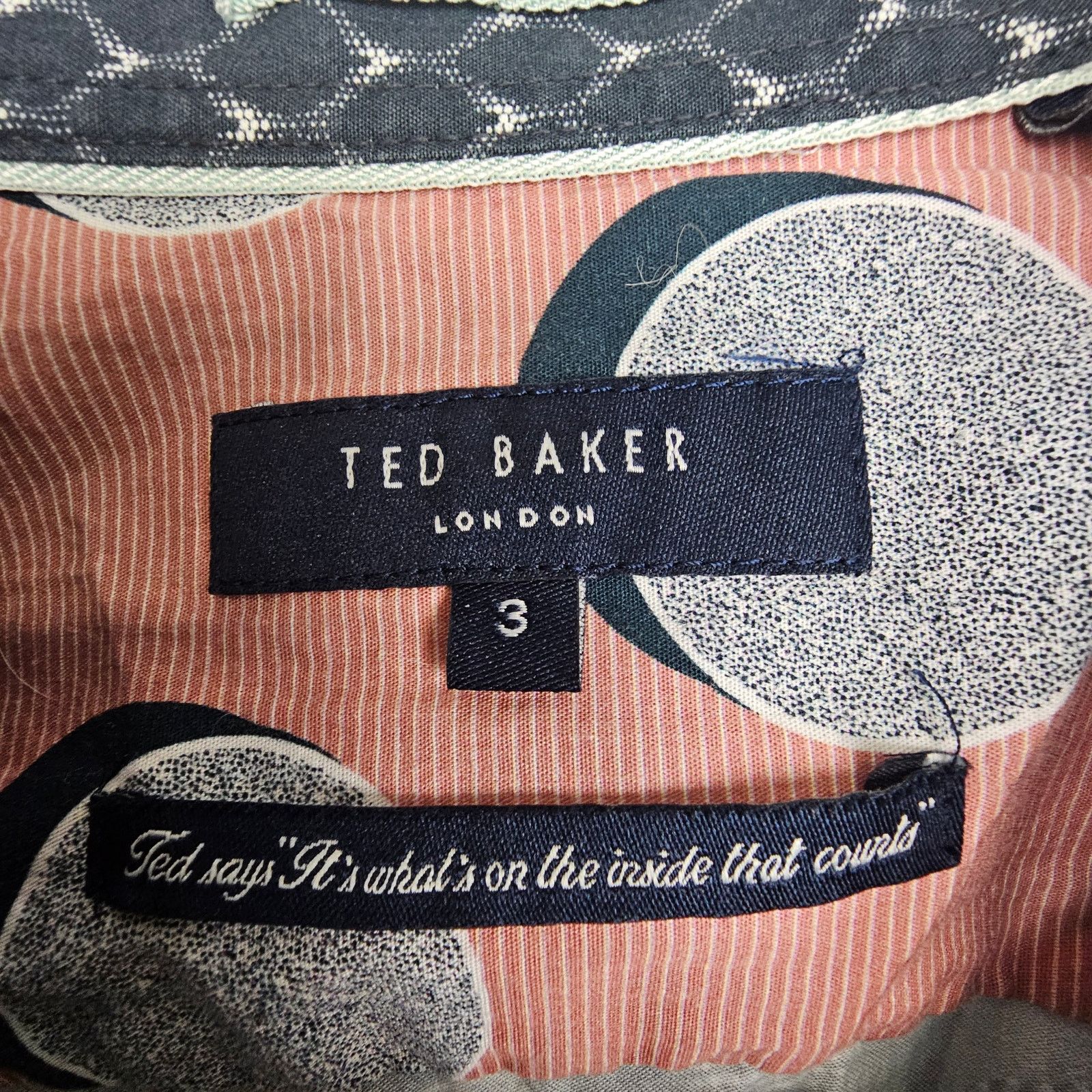 Ted Baker Ted Baker London Mens Geometric Print Button Shirt Size M Size US M / EU 48-50 / 2 - 6 Thumbnail