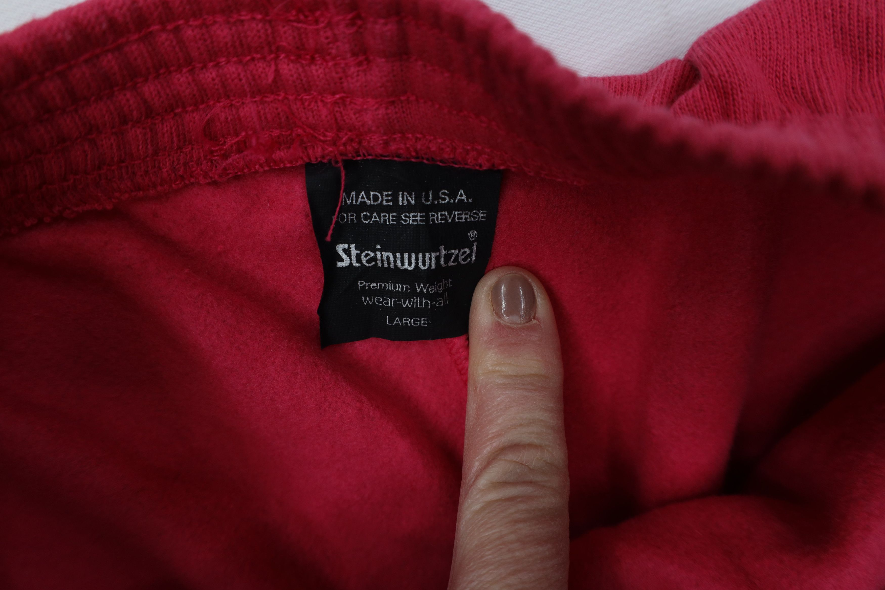 Vintage Vintage 70s Streetwear Cuffed Sweatpants Joggers Pink USA Size 29" - 7 Thumbnail