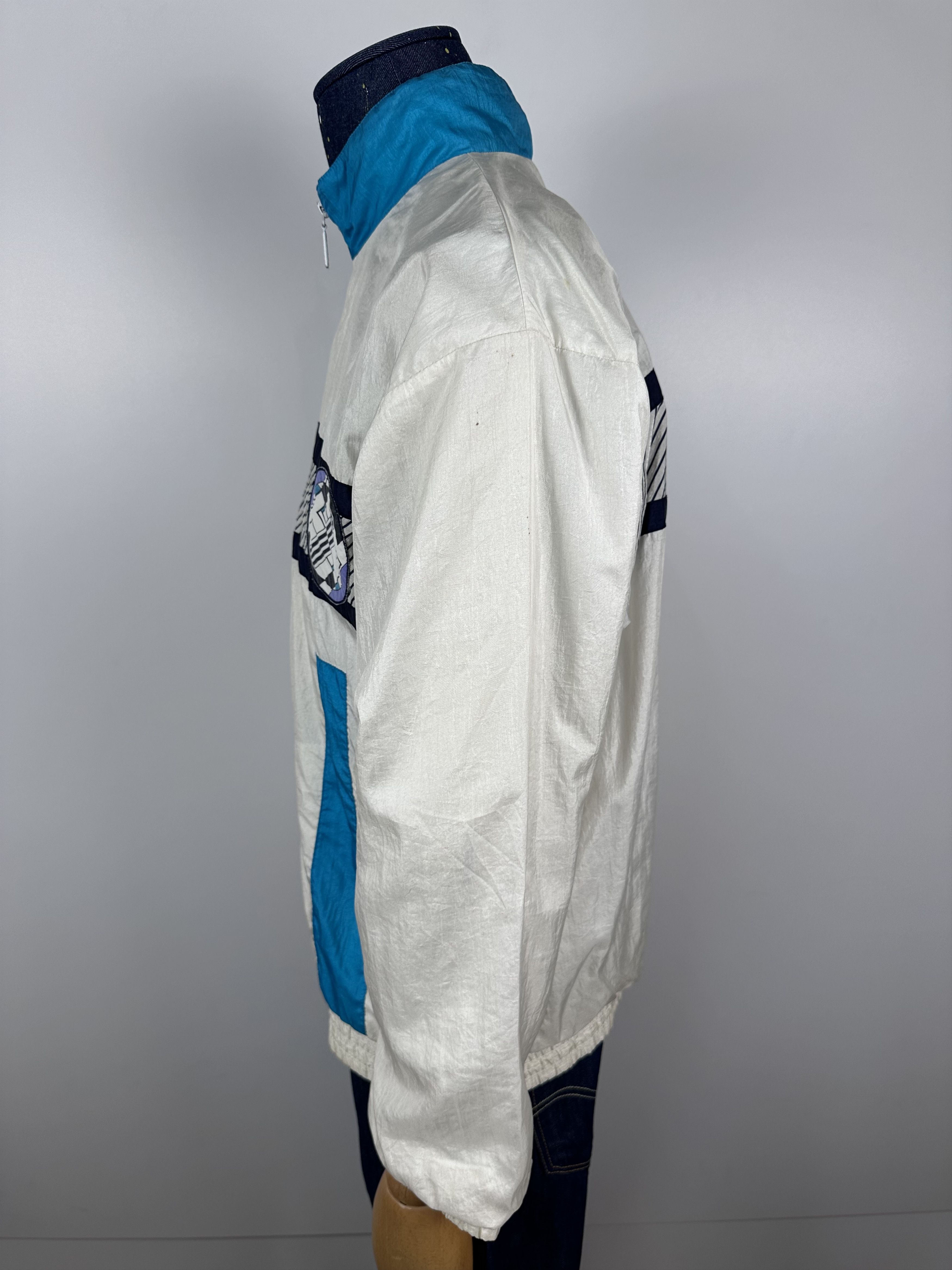 Adidas × Vintage Adidas Originals Vintage 90s White Nylon Track Top Jacket Size US M / EU 48-50 / 2 - 7 Thumbnail