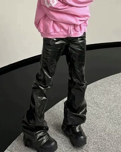 Japanese Brand × Vintage Retro punk y2k shiny flared pants Size US 30 / EU 46 - 5 Thumbnail