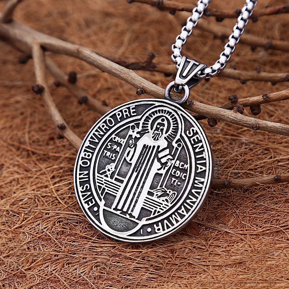 Jewelry San Benito Exorcist Amulet Pendant Stainless Necklace Gifts Size ONE SIZE - 2 Thumbnail