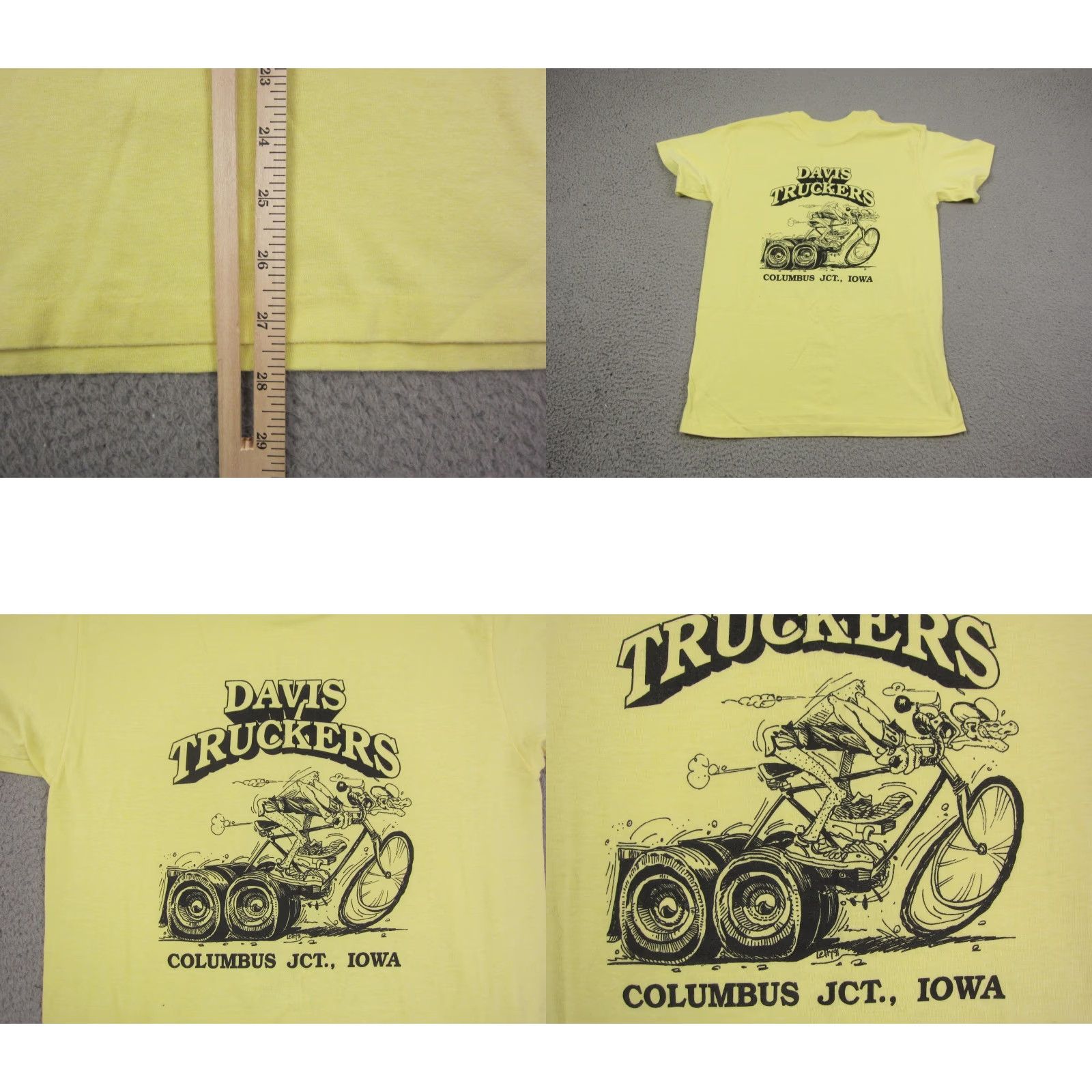 Vintage VINTAGE Ragbrai Shirt Mens L Yellow 80s School Davis Trucker Cotton Polyester Jersey T-Shirt Platinum Plus Size US L / EU 52-54 / 3 - 8 Thumbnail
