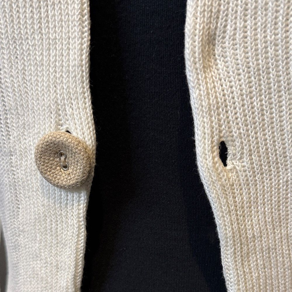 Brunello Cucinelli Brunello Cucinelli Women’s Medium White Knit Cardigan with Size M / US 6-8 / IT 42-44 - 9 Thumbnail