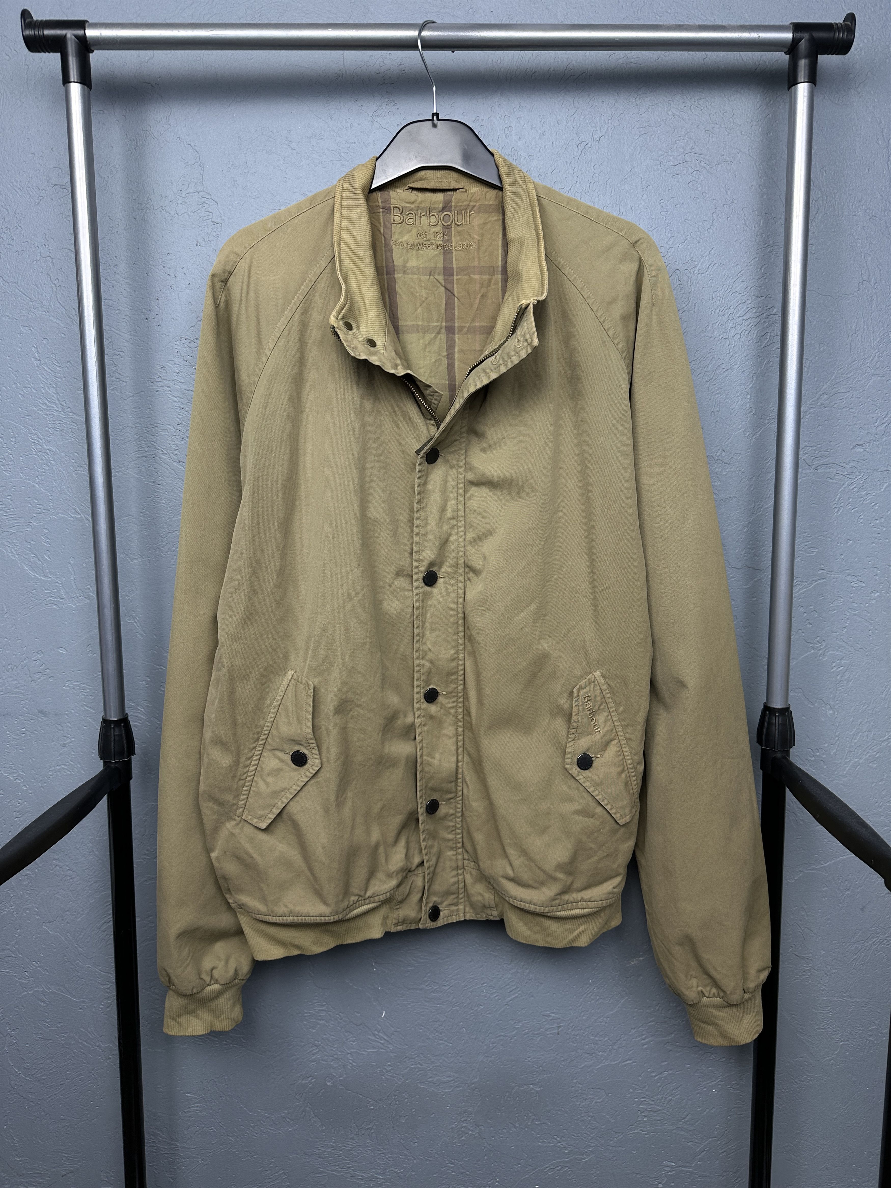 Barbour Barbour Mens Washed Barrington Twill Outer Jacket Size US XXL / EU 58 / 5 - 1 Thumbnail