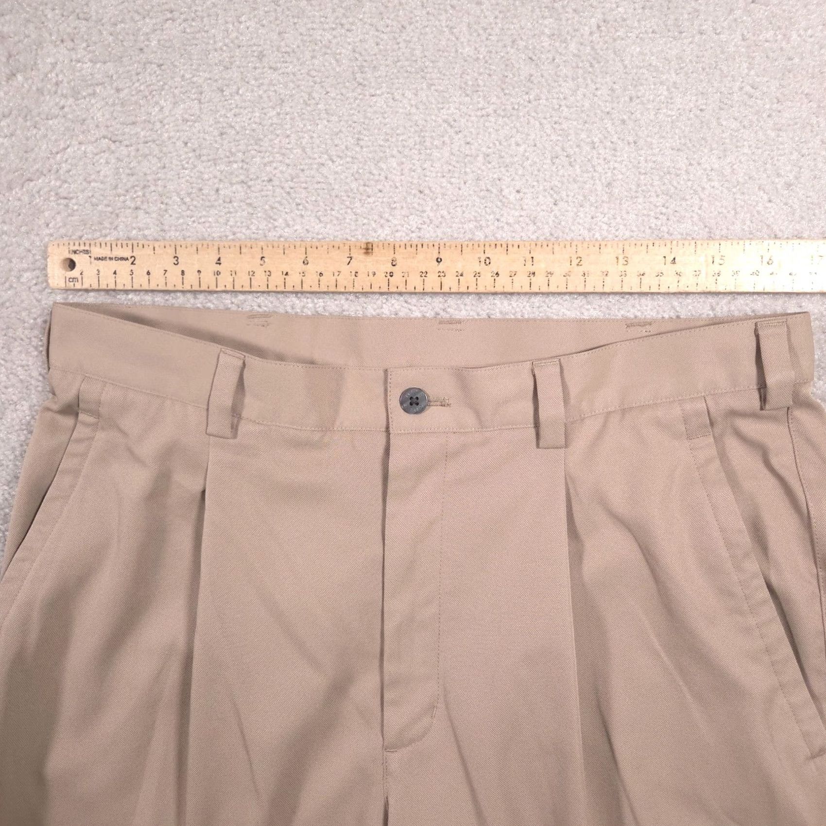 Nike Nike Golf Pants Mens 34 Beige Twill Pleated Moisture Wicking Performance Regular Straight Leg Pants Mens Golf Size US 34 / EU 50 - 5 Thumbnail