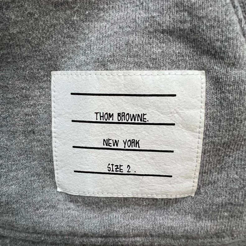 Thom Browne Thom Browne Gray four-striped printed zipper hoodie 2503-N Size US M / EU 48-50 / 2 - 3 Thumbnail