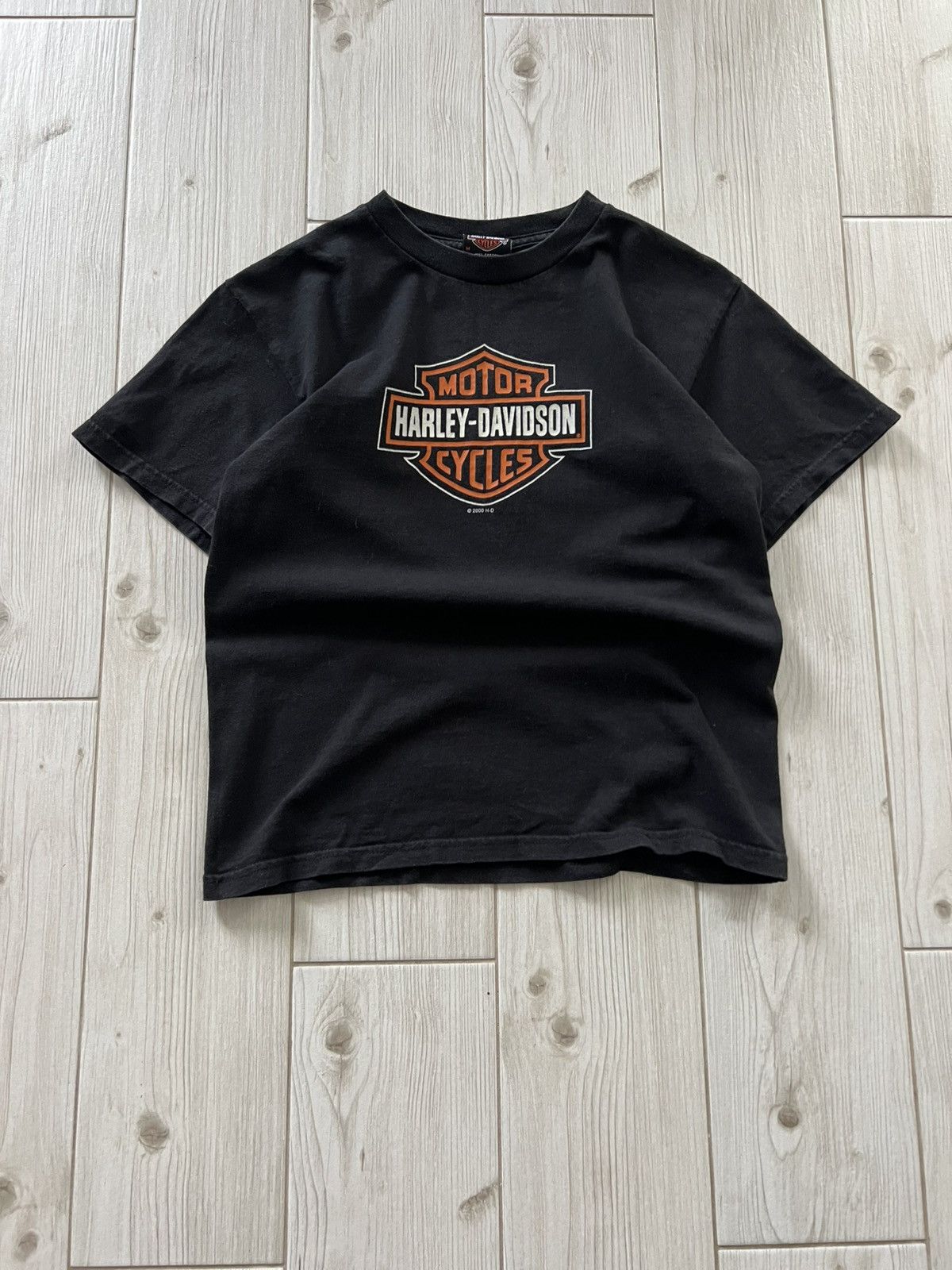 Harley Davidson Vintage Harley Davidson 2000 Usa Solid T-Shirt Men's Black Size US S / EU 44-46 / 1 - 4 Thumbnail