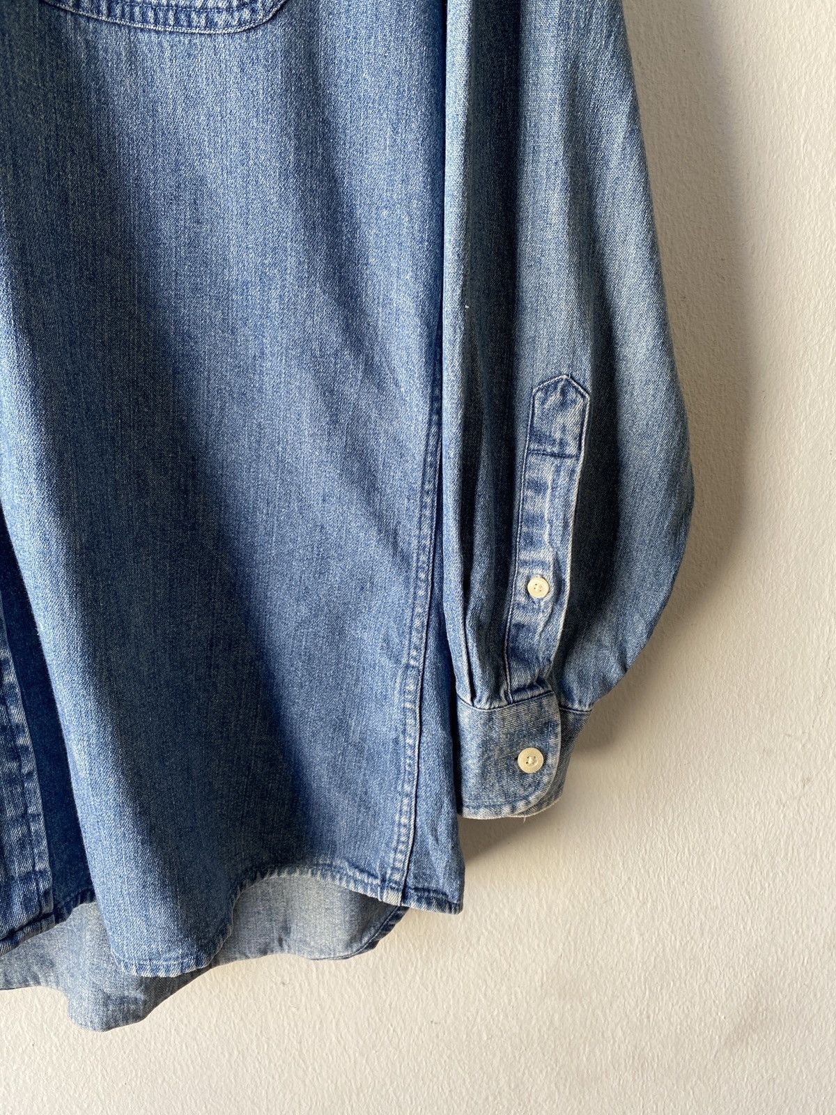 Vintage 1990s - YvesSaintLaurent Pour Homme Button Up Jeans Shirt Size US M / EU 48-50 / 2 - 7 Thumbnail