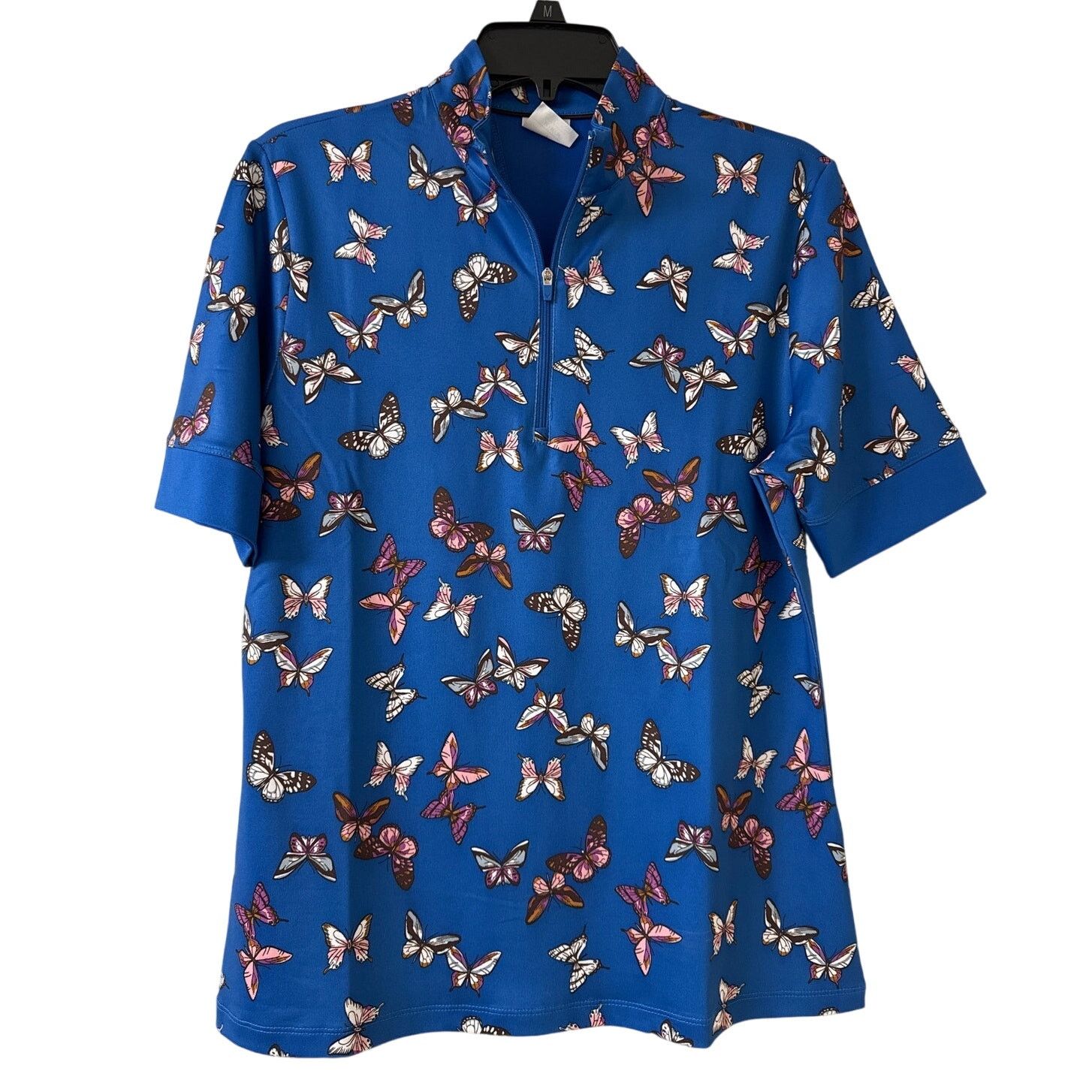 Callaway NWT Callaway Omni-dri Medium Short Sleeve Zip Golf Shirt Blu Size M / US 6-8 / IT 42-44 - 1 Thumbnail