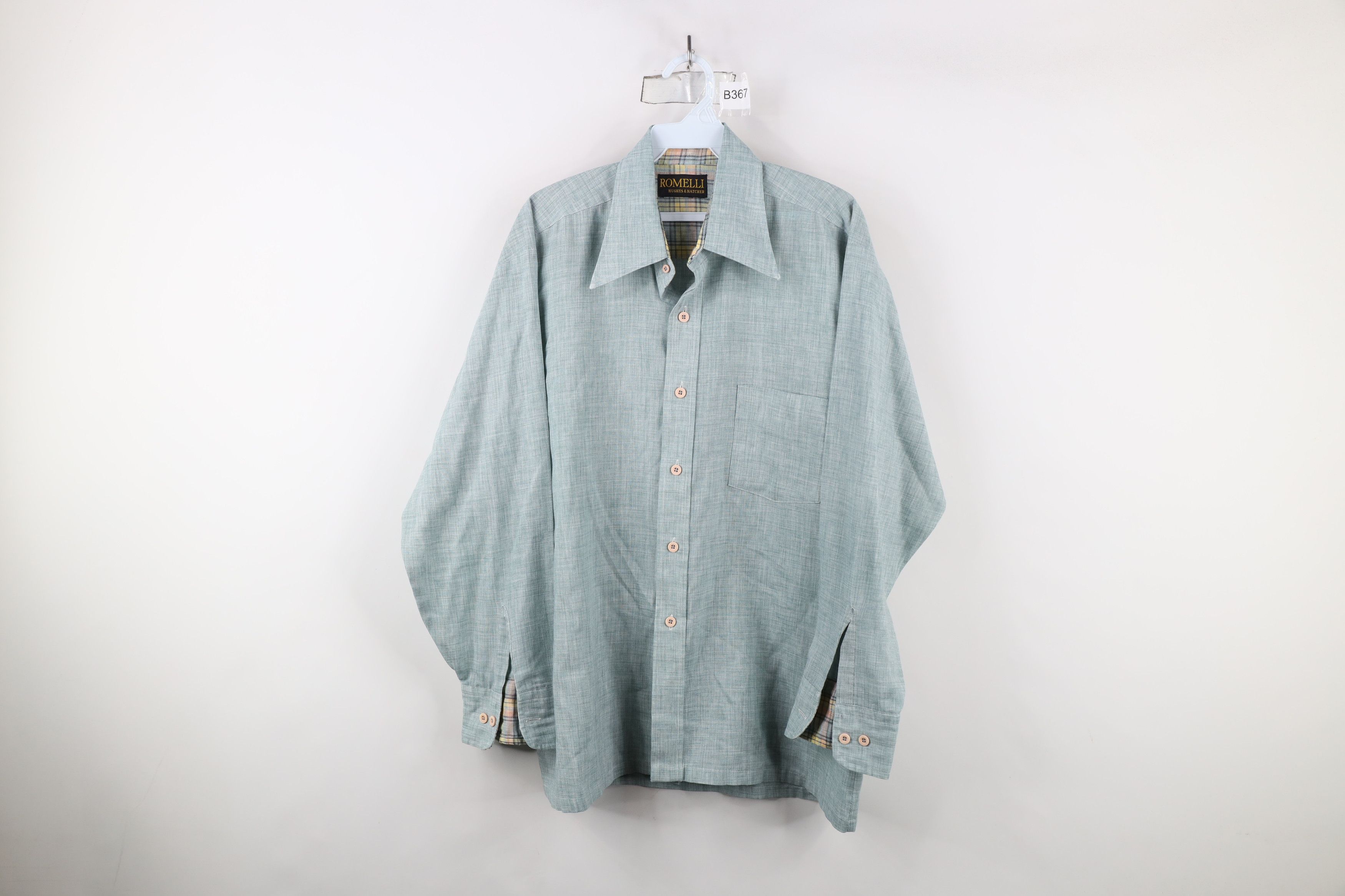 Vintage Vintage 70s Streetwear Collared Long Sleeve Button Shirt Size US XL / EU 56 / 4 - 1 Thumbnail