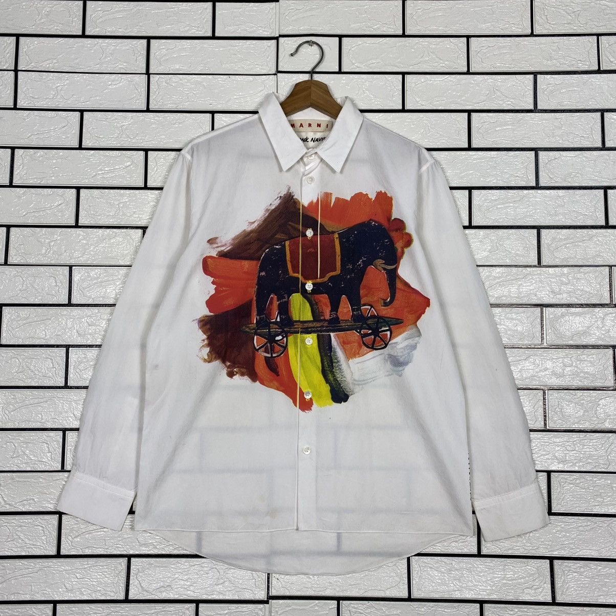 Marni 🔥BUTTON UPS MARNI X FRANK NAVIN OVER PRINT Size M / US 6-8 / IT 42-44 - 1 Thumbnail