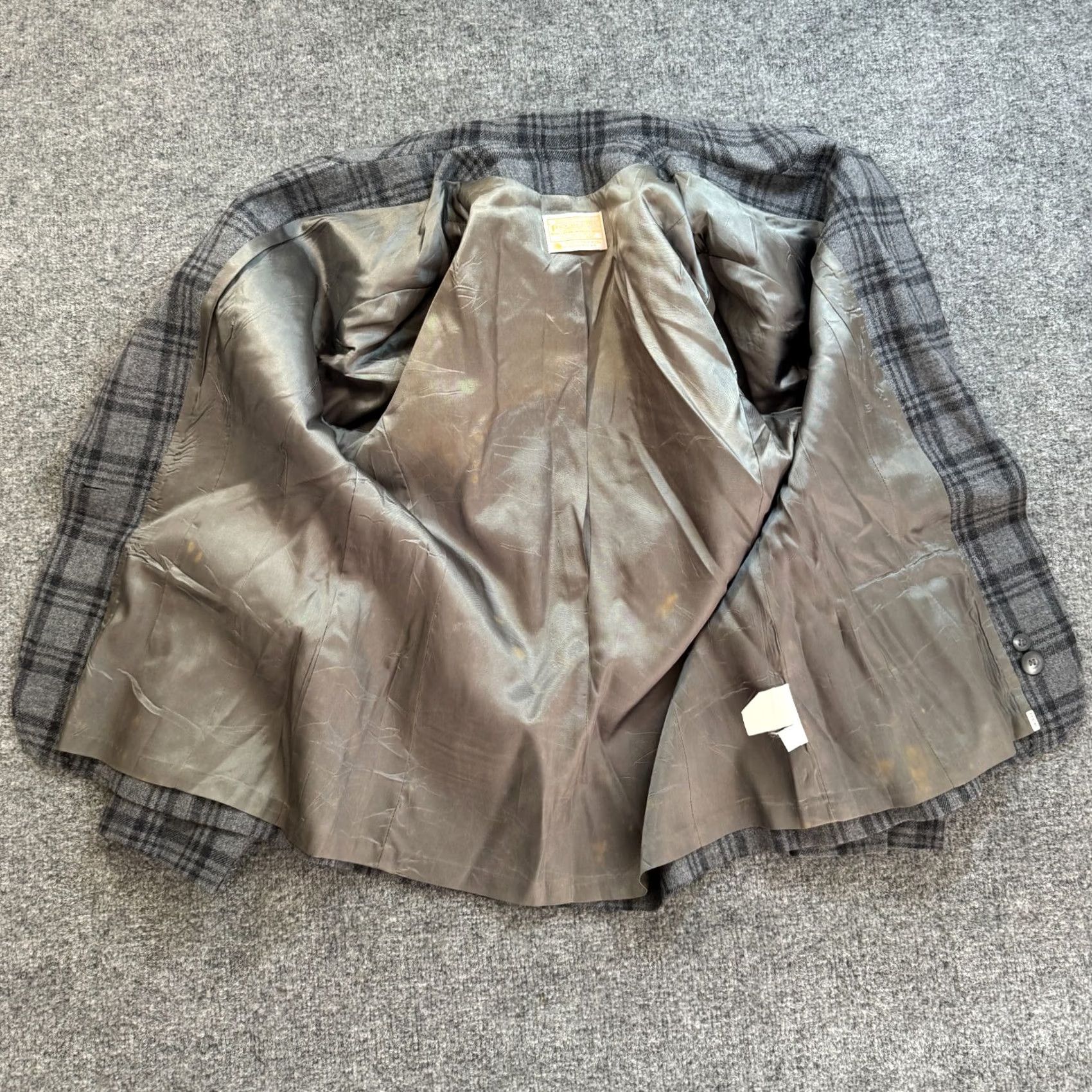 Pendleton VINTAGE Pendleton Womens 12 Wool Blazer Coat Jacket Gray 70s 80s Plaid Chec Size XL / US 12-14 / IT 48-50 - 2 Thumbnail