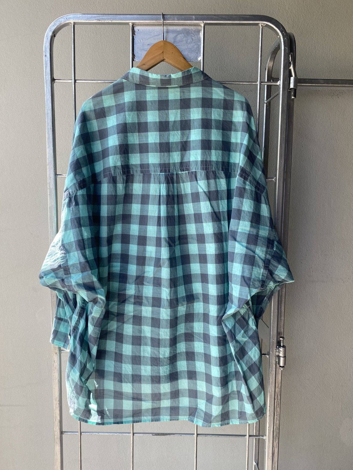 mercibeaucoup mercibeaucoup, jevous enprie Mint Checkered Button-Up Shirt Size XS / US 0-2 / IT 36-38 - 7 Thumbnail