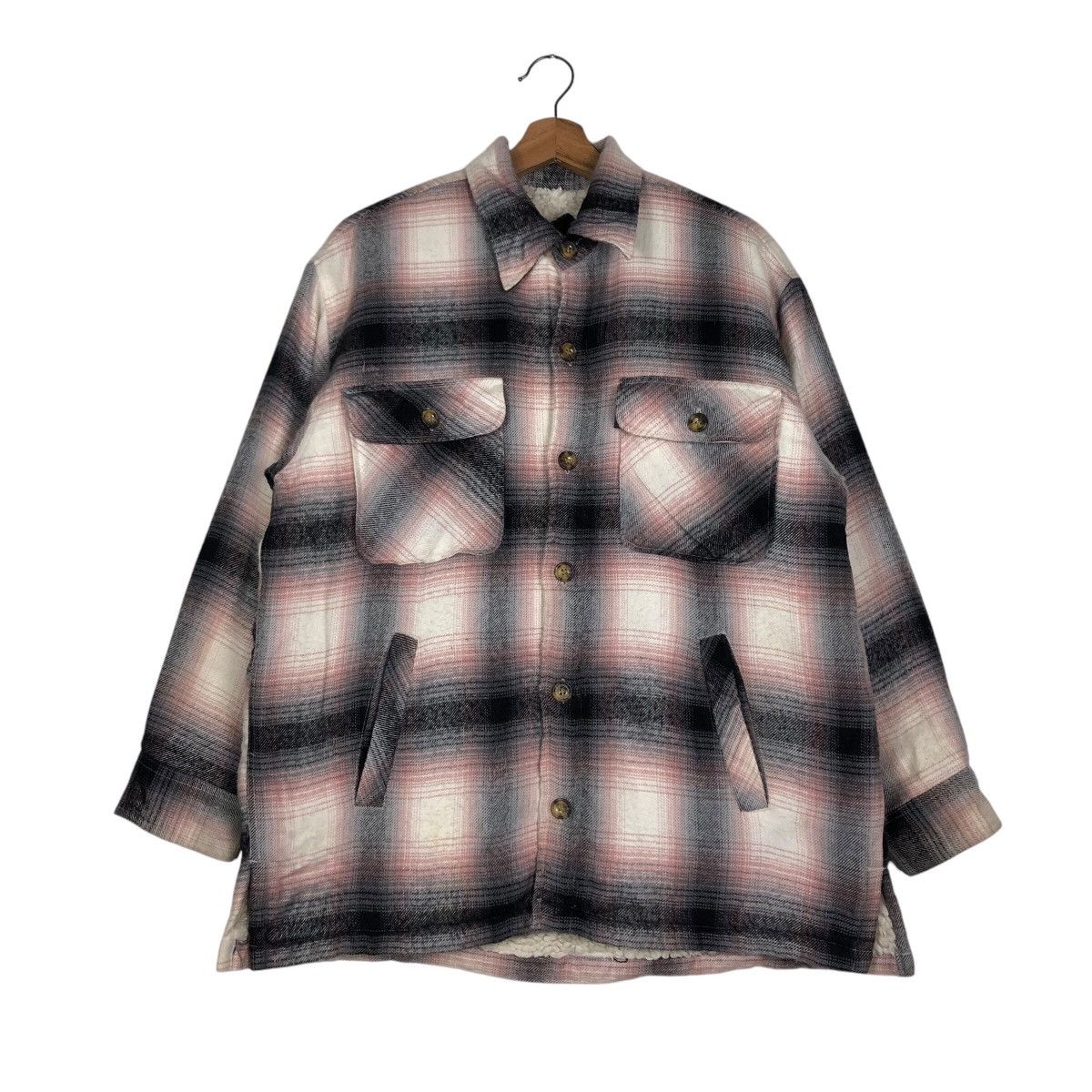 Japanese Brand 📌Vintage Chore Work Flannel Jacket Button Bayleaf Size US M / EU 48-50 / 2 - 2 Thumbnail