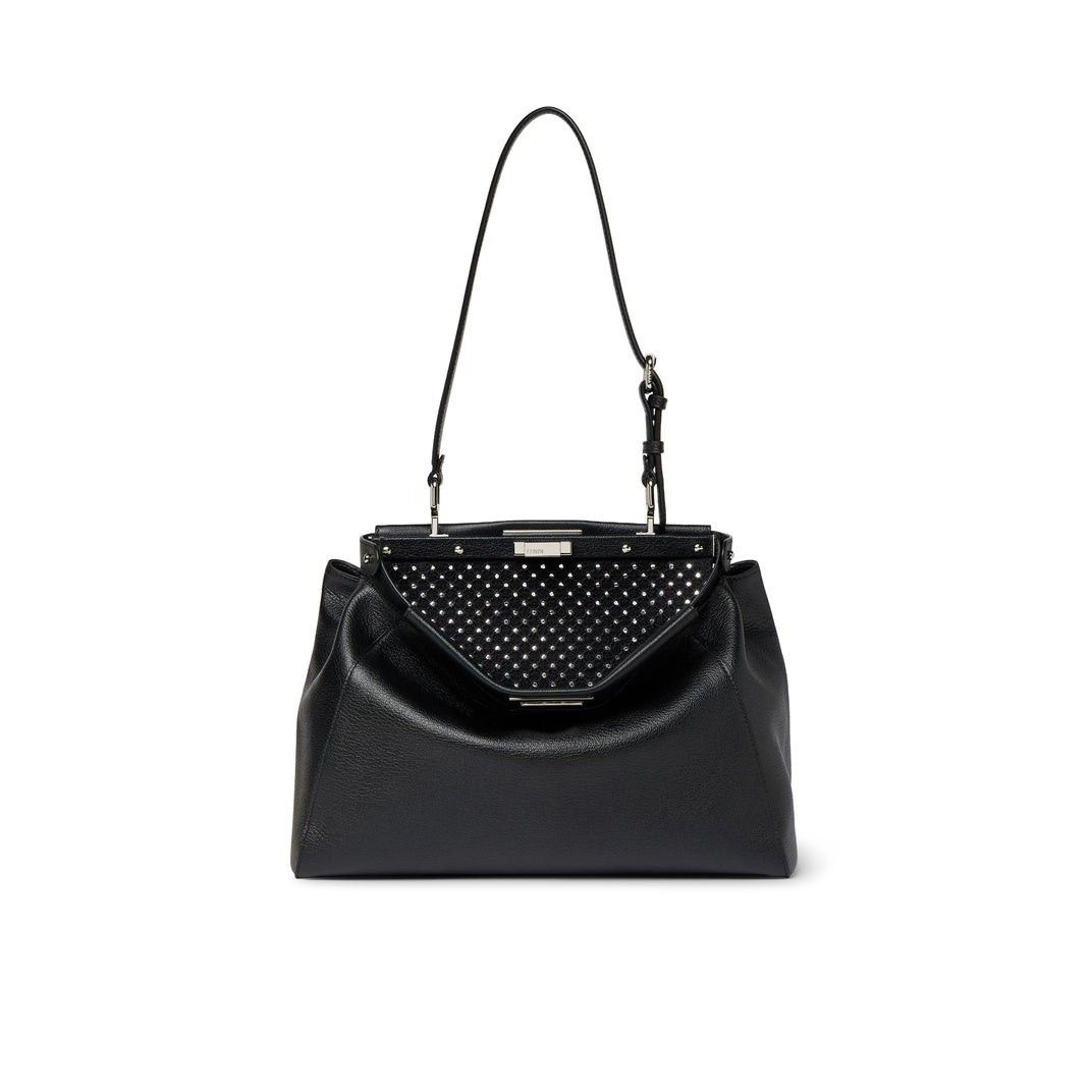 Fendi FENDI $7100 My Peekaboo Medium Black Leather Bag New & Authe Size ONE SIZE - 1 Thumbnail