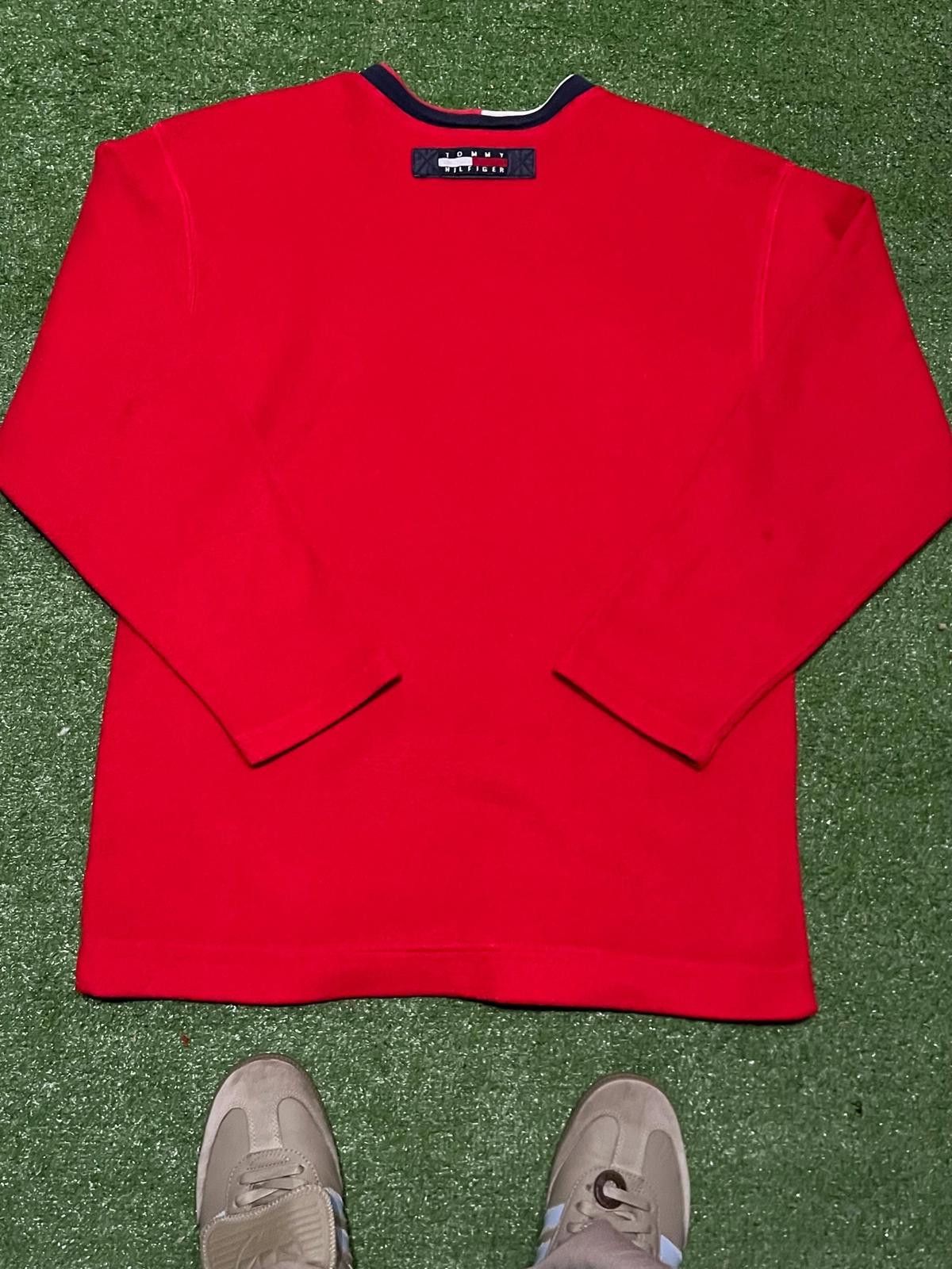Tommy Hilfiger Tommy Hilfiger Men's Red V-Neck Sweater XL Size US XL / EU 56 / 4 - 3 Thumbnail