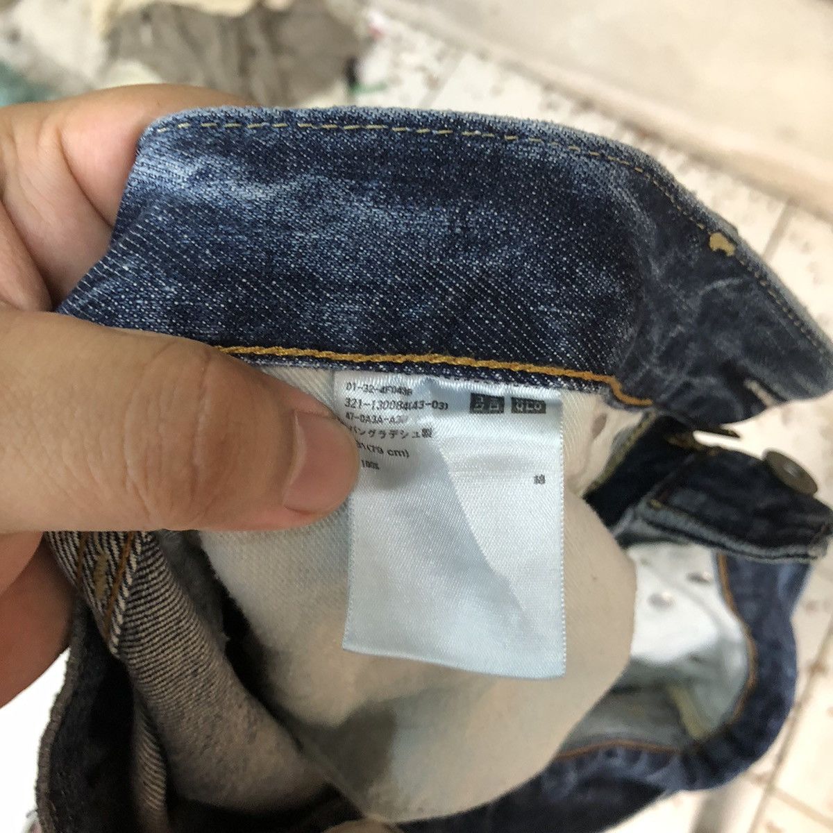 Japanese Brand Uniqlo selvedge Jeans Blue Denim Pants #7312 Size US 30 / EU 46 - 22 Thumbnail