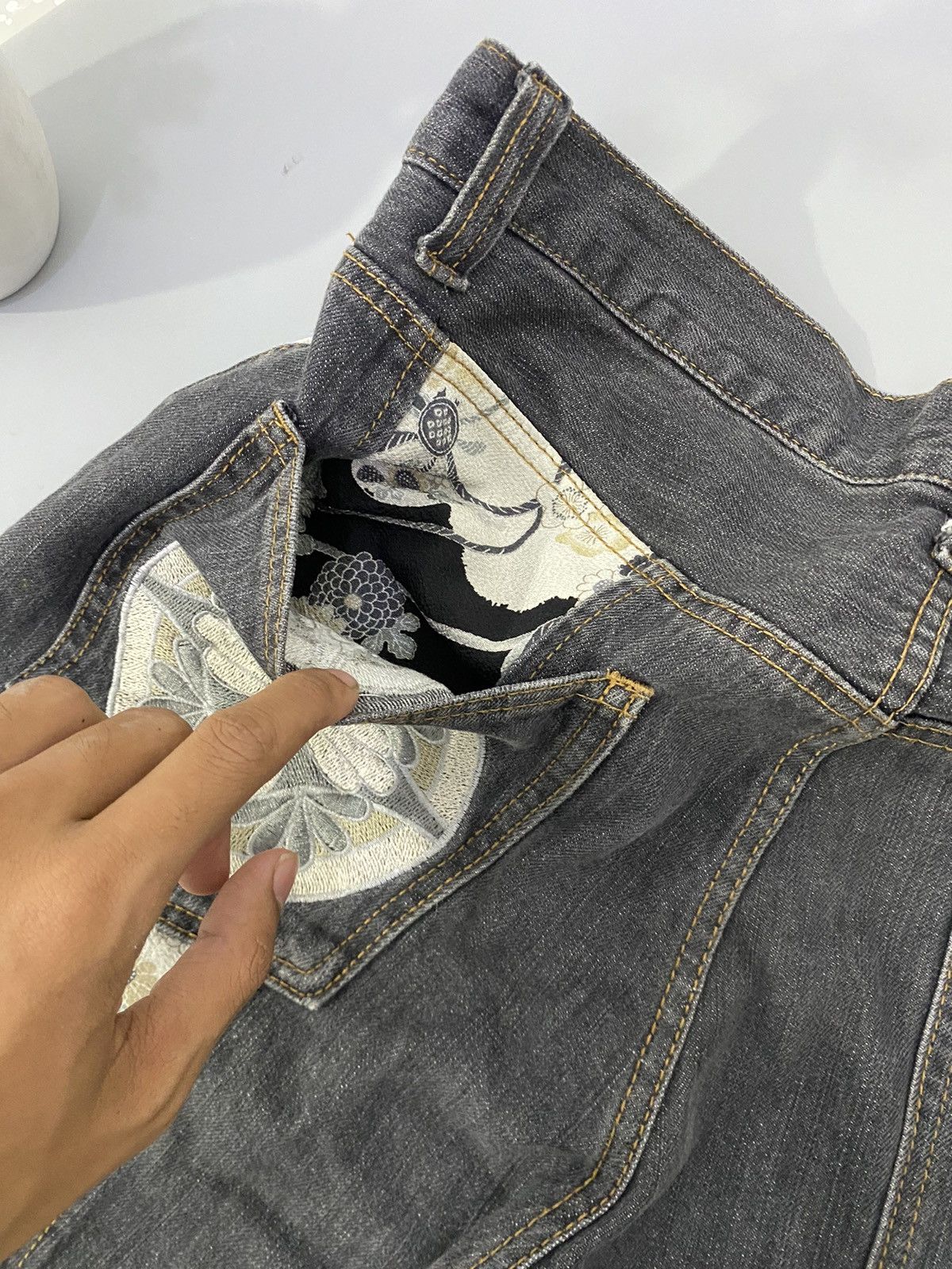Japanese Brand × Vintage 💥Rare Design💥Karakuri Tamashi Japanese Pants Size US 34 / EU 50 - 6 Thumbnail